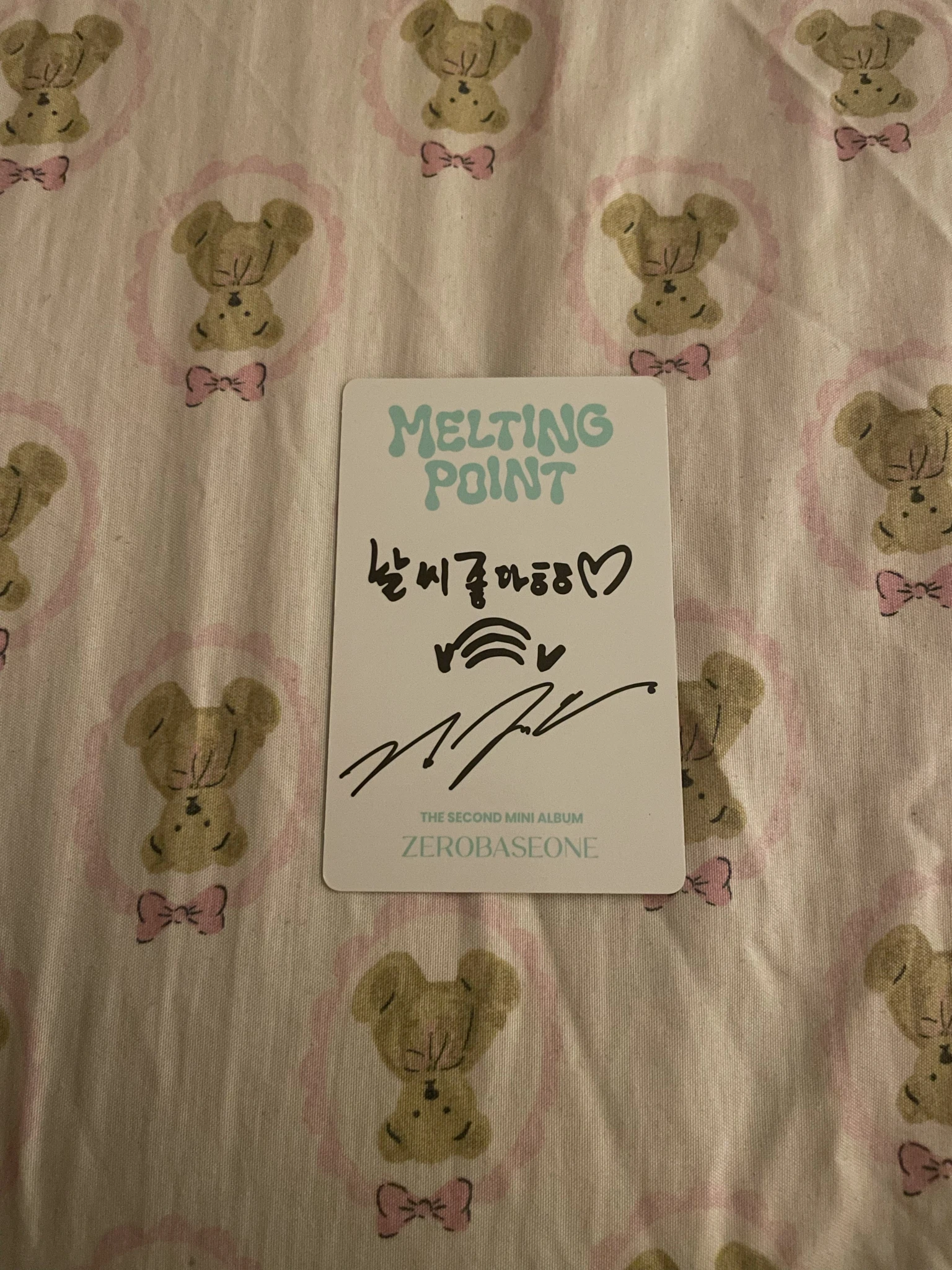 ZEROBASEONE Jiwoong ZEROBASEONE - Jiwoong - Melting Point Album album photocard mystery version B version listing photo 2