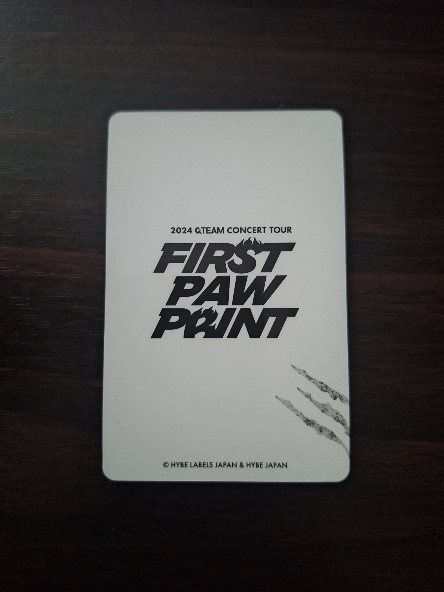&TEAM Taki &TEAM - 2024 &TEAM CONCERT TOUR 'FIRST PAW PRINT' Event merch photocard jacket listing photo 2