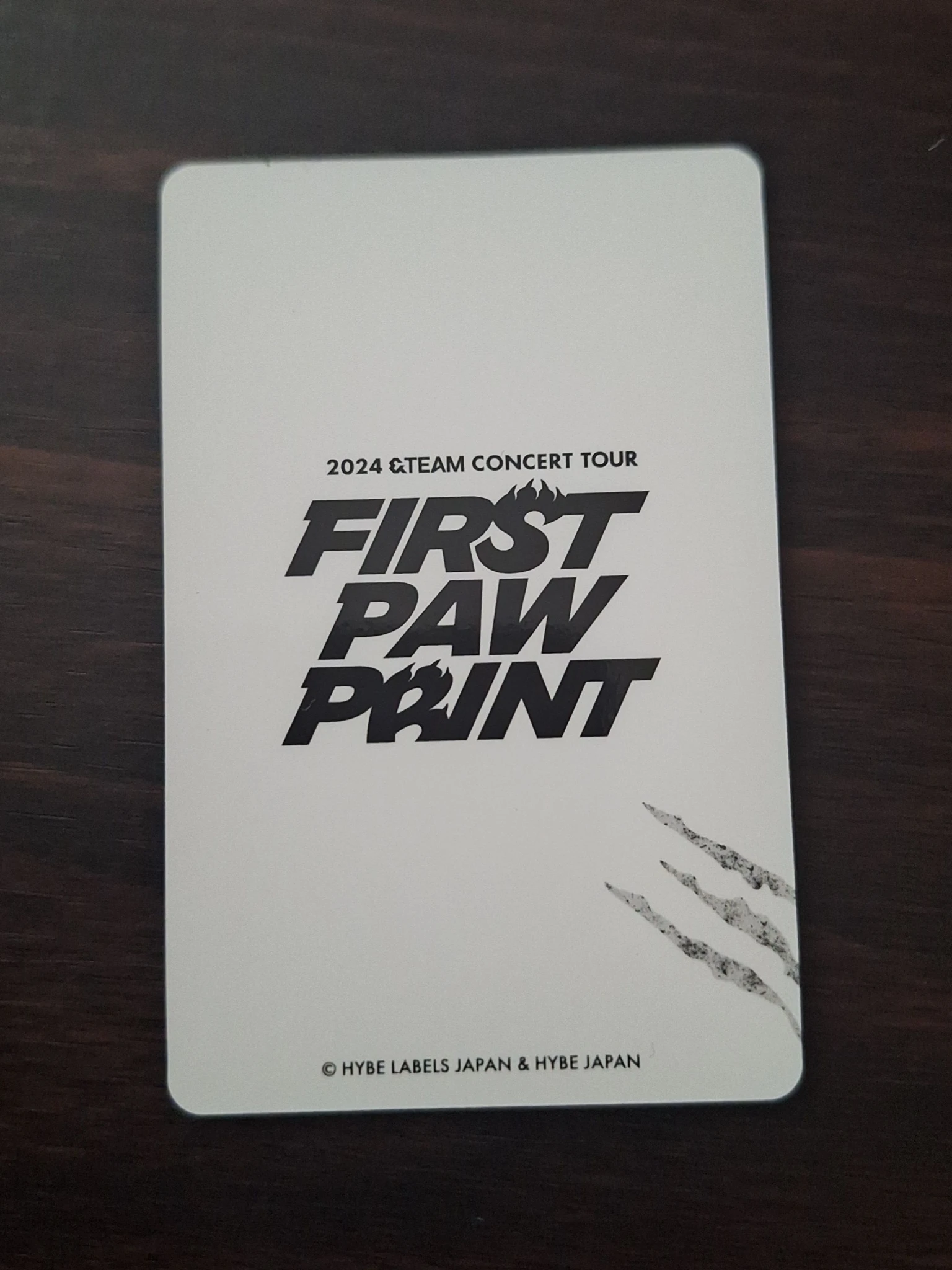&TEAM Jo &TEAM - Jo - 2024 &TEAM CONCERT TOUR 'FIRST PAW PRINT' Event merch photocard jacket listing photo 2