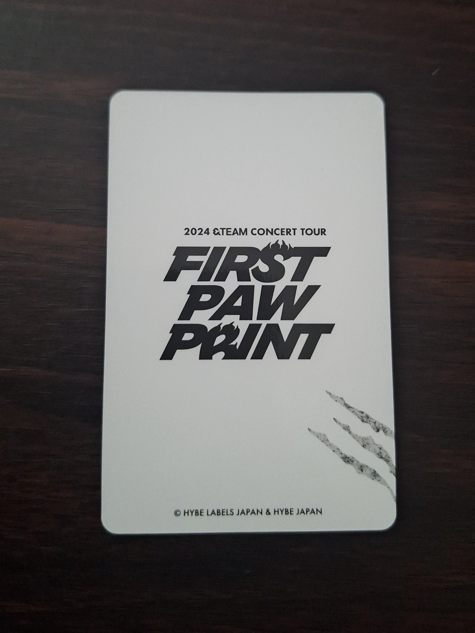 &TEAM Yuma &TEAM - 2024 &TEAM CONCERT TOUR 'FIRST PAW PRINT' Event merch photocard jacket listing photo 2