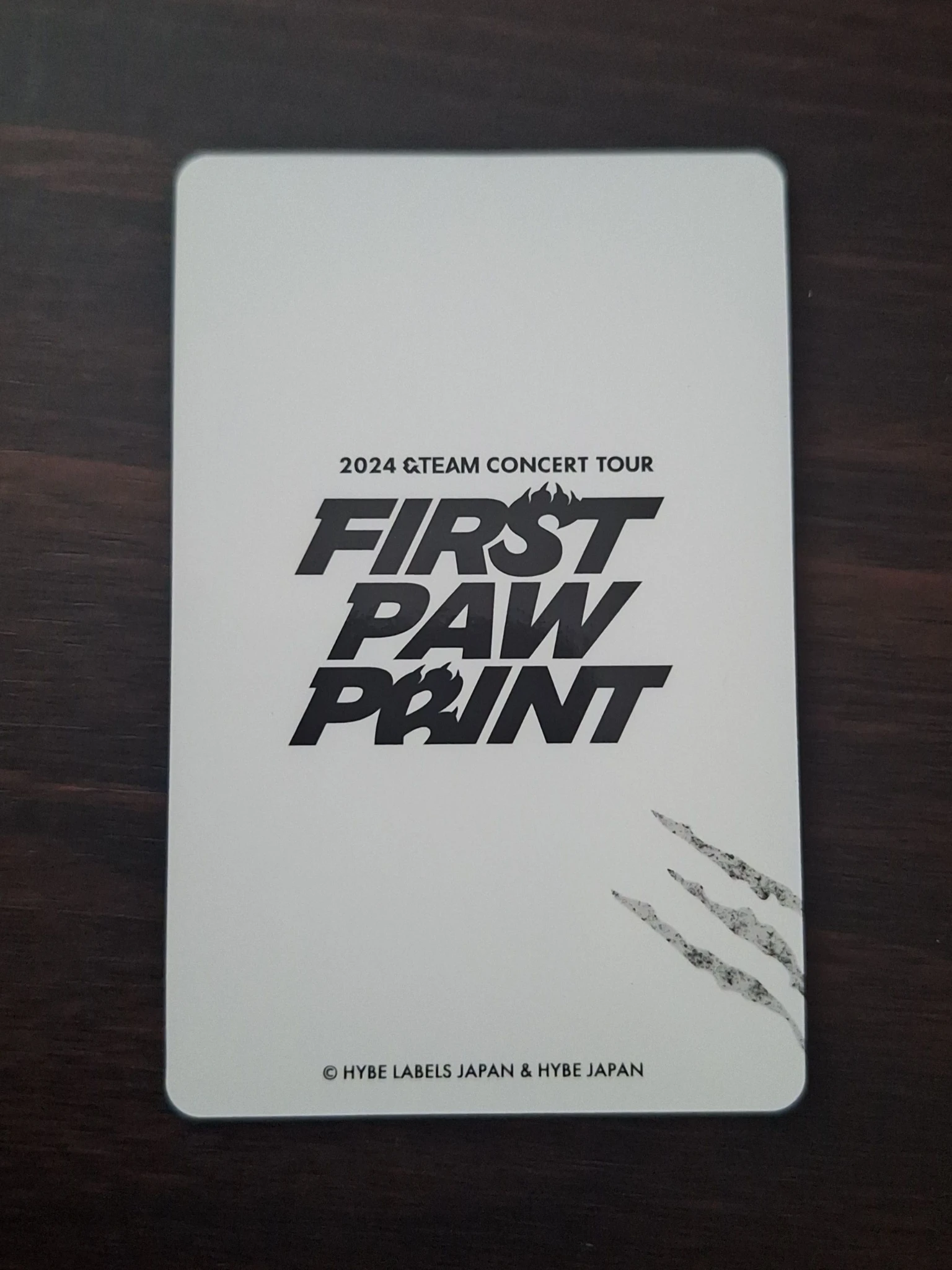 &TEAM Nicholas &TEAM - Nicholas - 2024 &TEAM CONCERT TOUR 'FIRST PAW PRINT' Event merch photocard listing photo 2