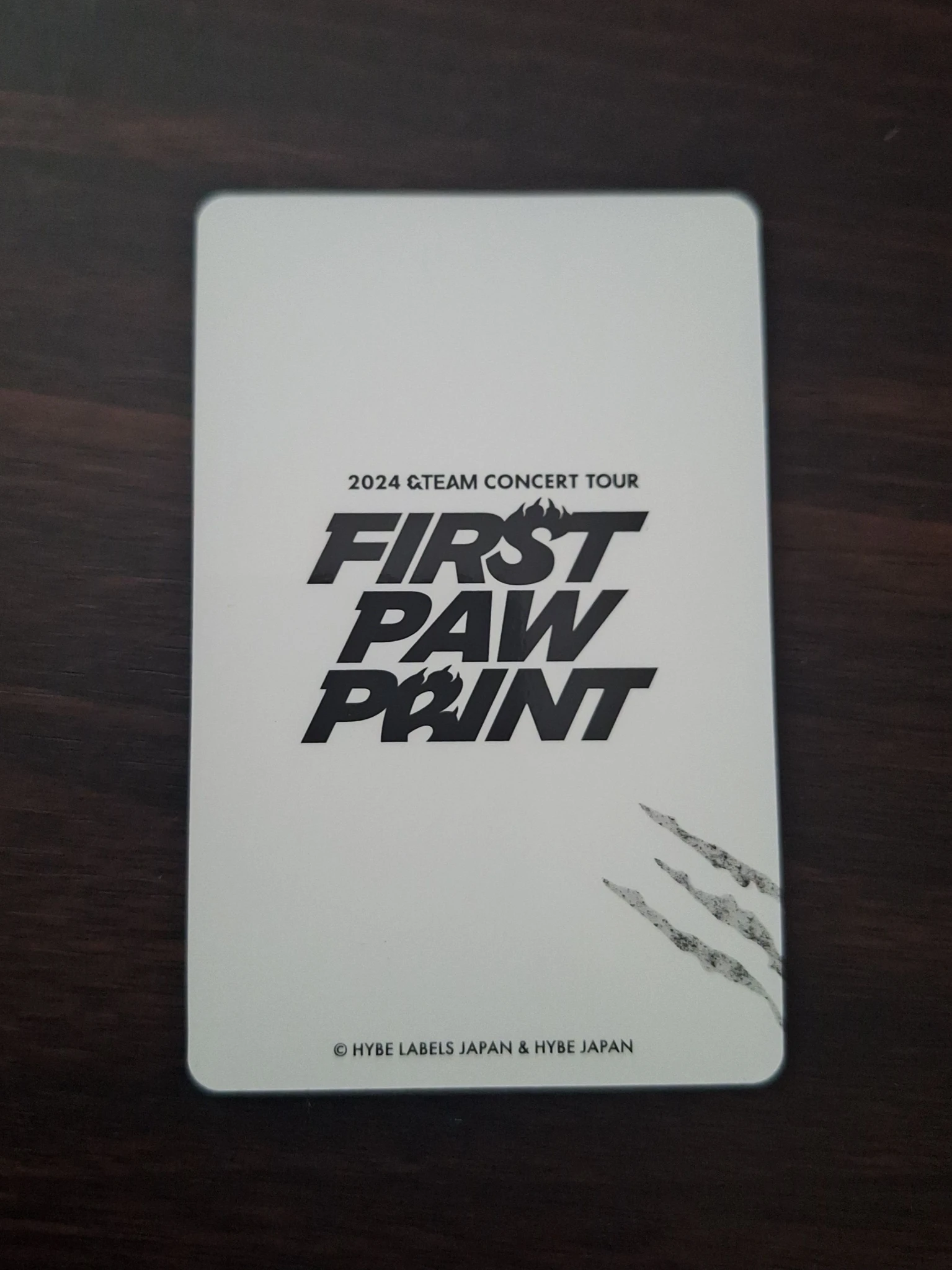 &TEAM K &TEAM - K - 2024 &TEAM CONCERT TOUR 'FIRST PAW PRINT' Event merch photocard jacket listing photo 2