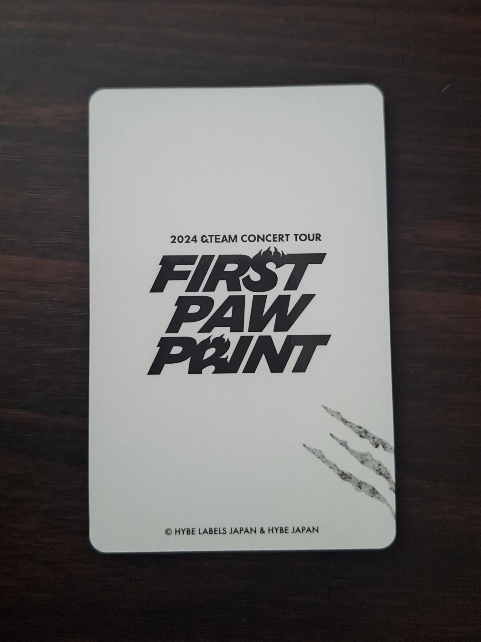 &TEAM Fuma &TEAM - 2024 &TEAM CONCERT TOUR 'FIRST PAW PRINT' Event merch photocard jacket listing photo 2