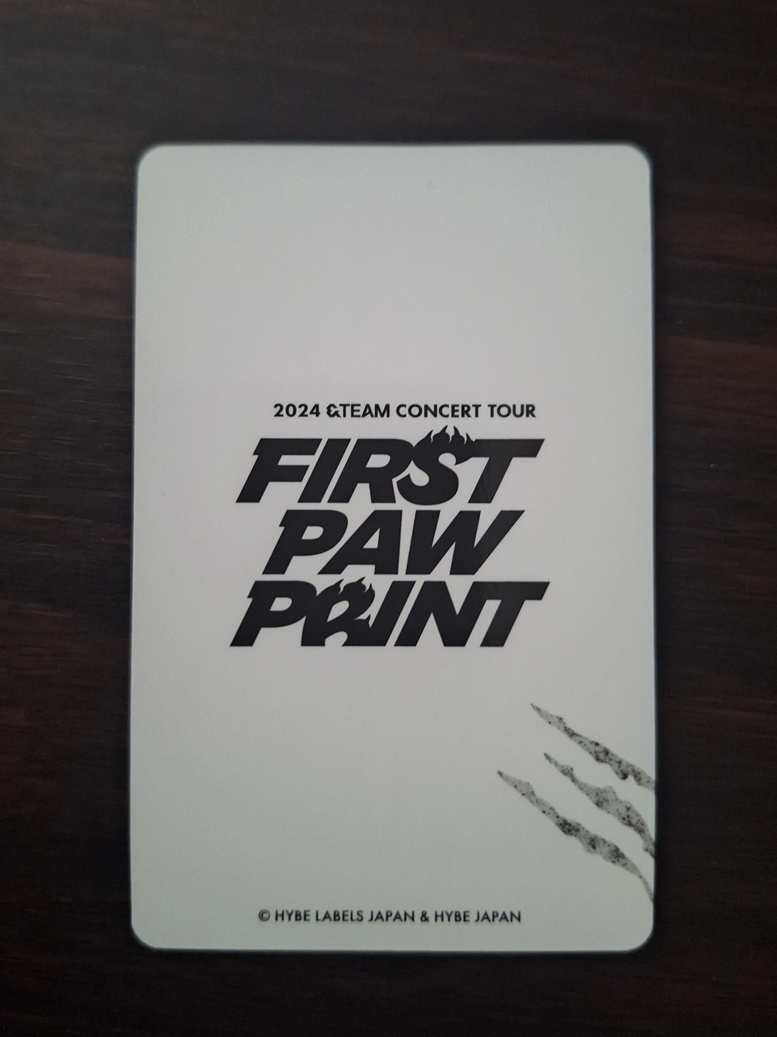 &TEAM EJ &TEAM - 2024 &TEAM CONCERT TOUR 'FIRST PAW PRINT' Event merch photocard jacket listing photo 2