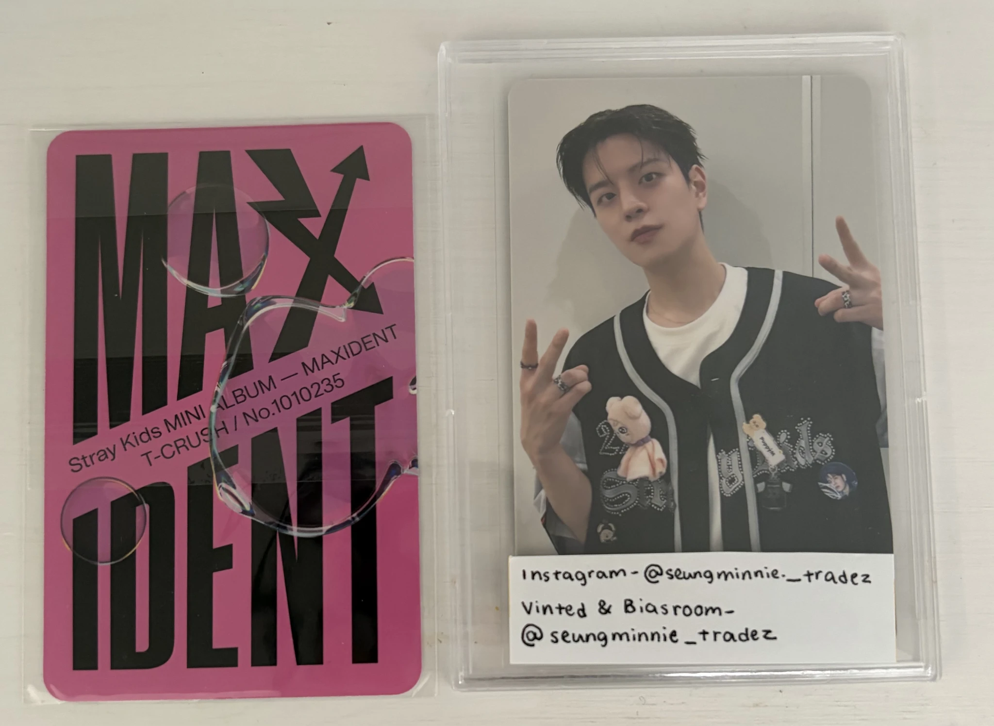 Stray Kids Changbin Stray Kids - Changbin - Maxident Album album photocard t-crush version listing photo 2