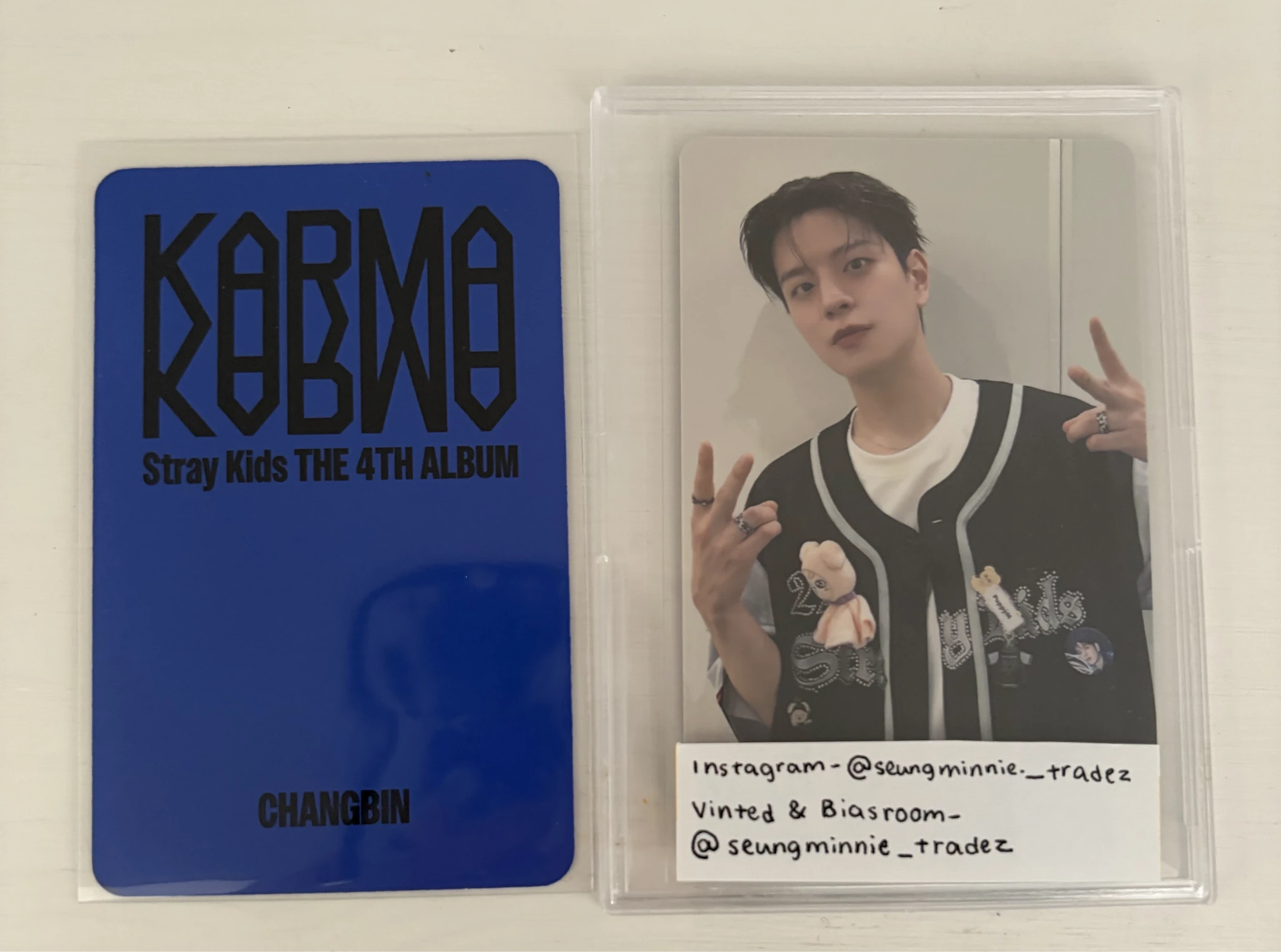 Stray Kids Changbin Stray Kids - Changbin - KARMA Album pre-order benefit album photocard listing photo 2