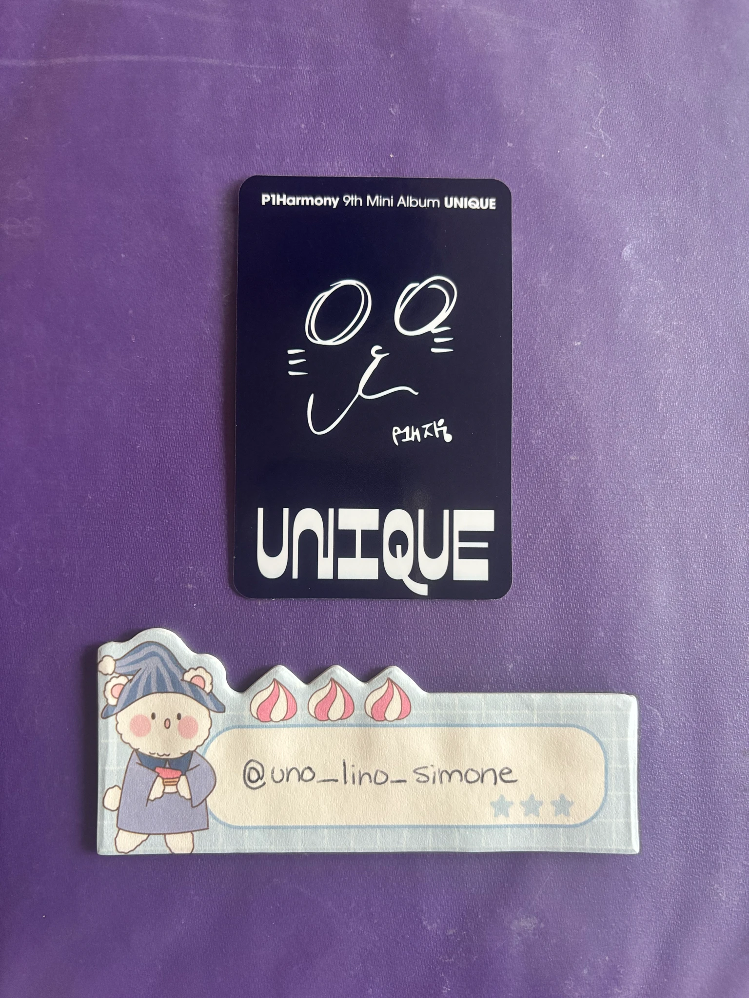 P1Harmony Jiung P1Harmony - Jiung - UNIQUE Album album photocard B version listing photo 2
