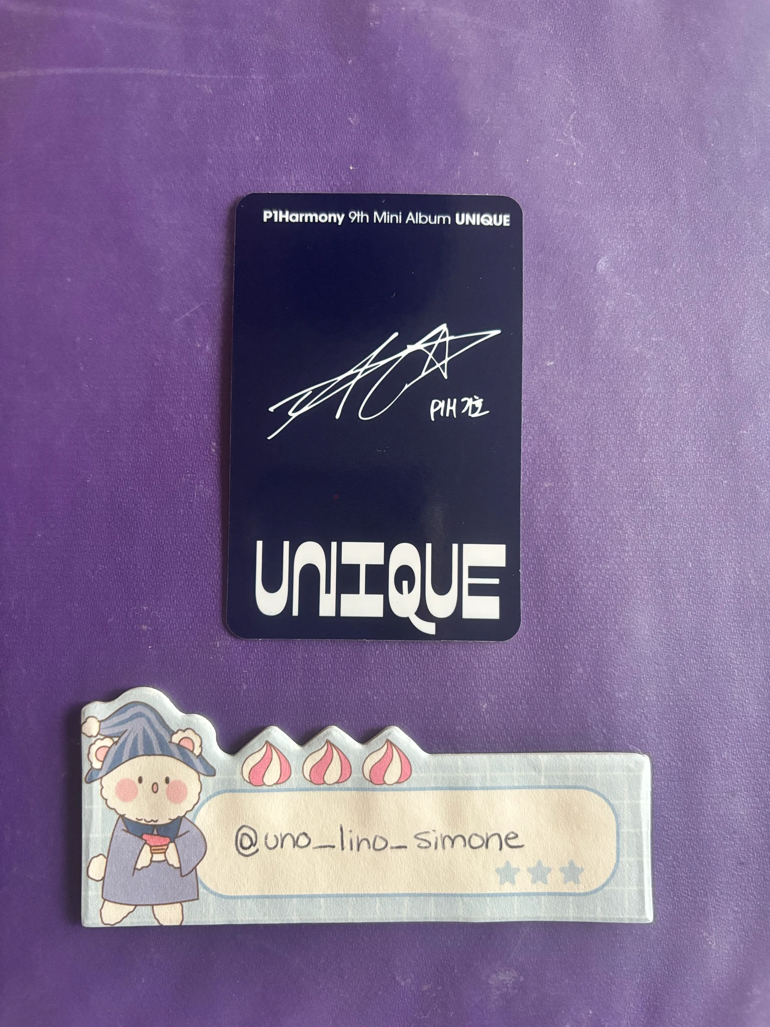 P1Harmony Keeho P1Harmony - Keeho - UNIQUE Album B version album photocard listing photo 2