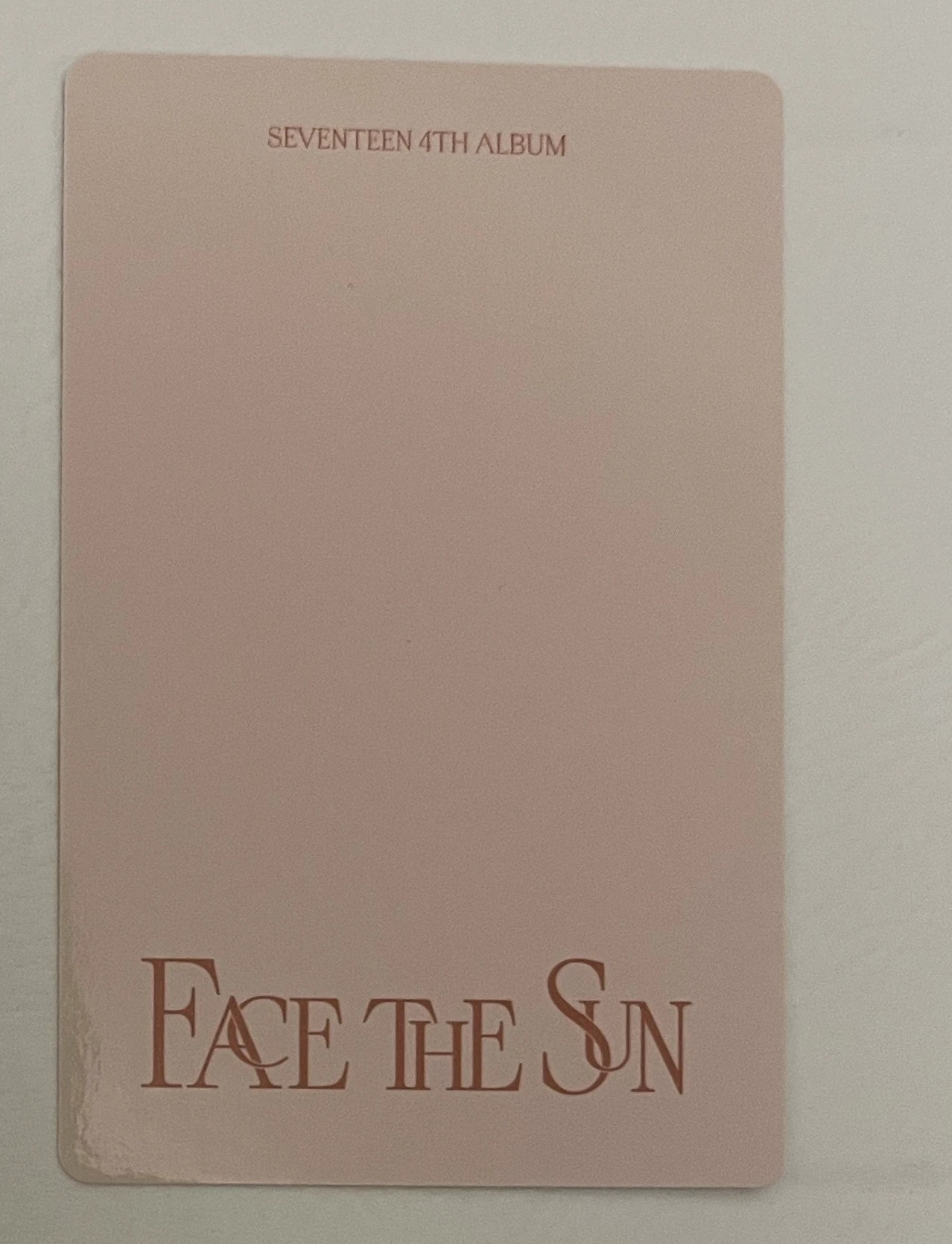 SEVENTEEN Wonwoo SEVENTEEN - Wonwoo - Face the Sun Album carat version photocard set listing photo 2