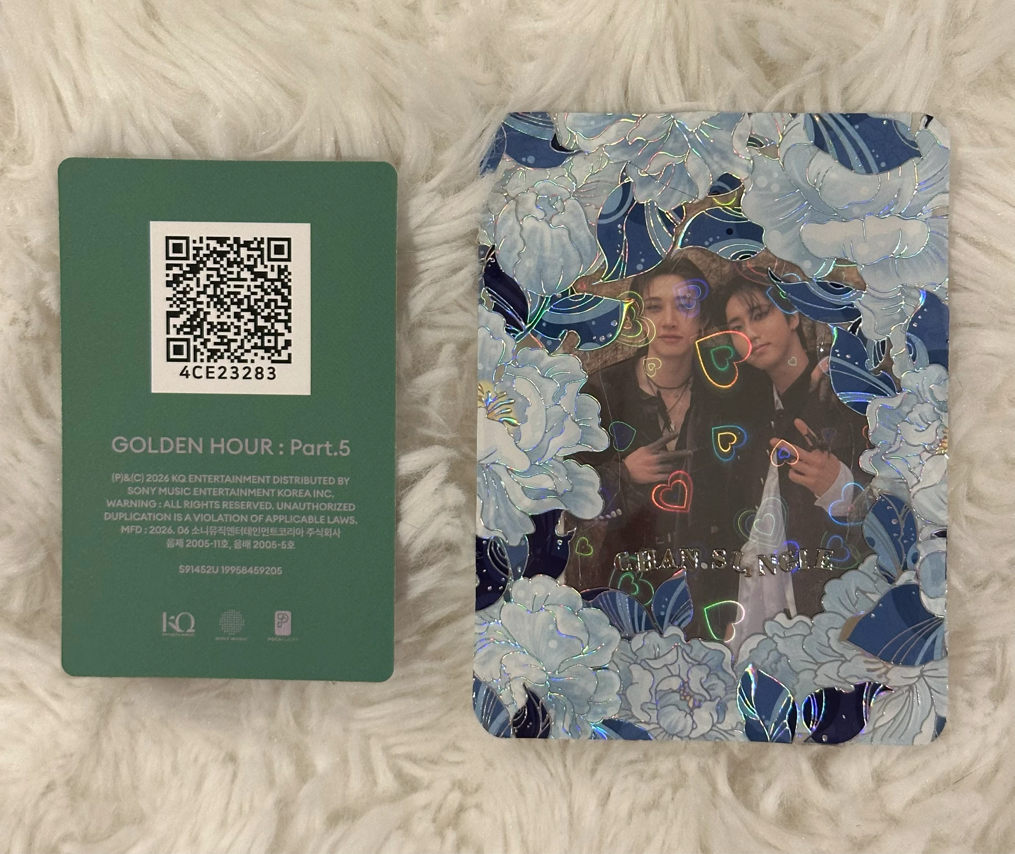 ATEEZ Jongho ATEEZ - Jongho - GOLDEN HOUR : Part.5 Album album photocard poca album Z version qr card listing photo 2