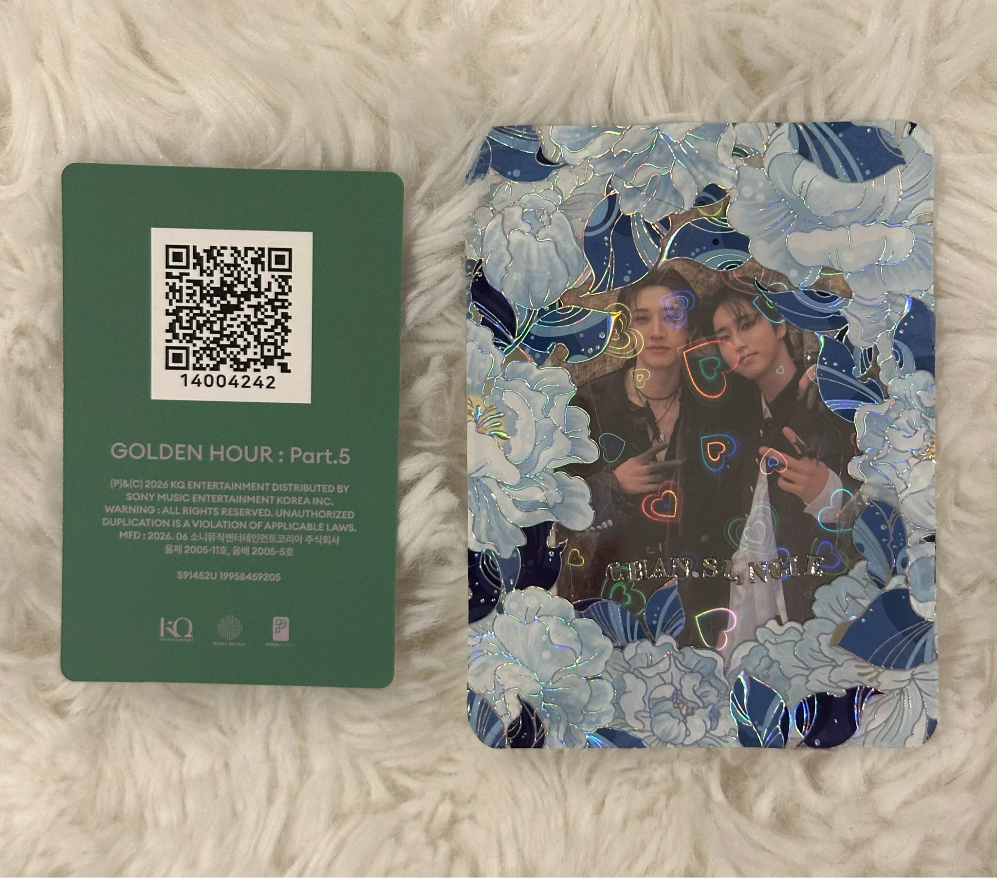 ATEEZ Yeosang ATEEZ - Yeosang - GOLDEN HOUR : Part.5 Album Z version album photocard poca album qr card listing photo 2