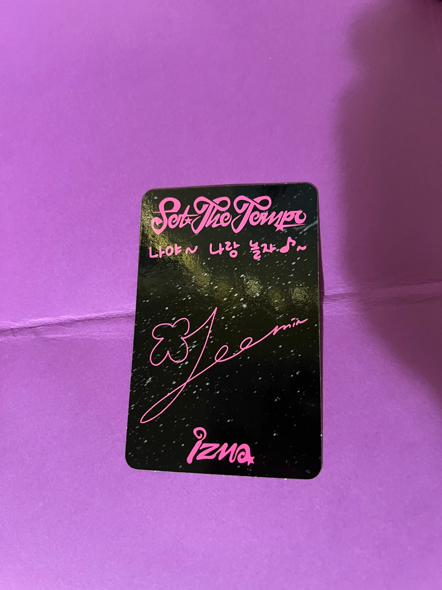 izna Bang Jeemin izna - Bang Jeemin - Set The Tempo Album album photocard album inclusion listing photo 2
