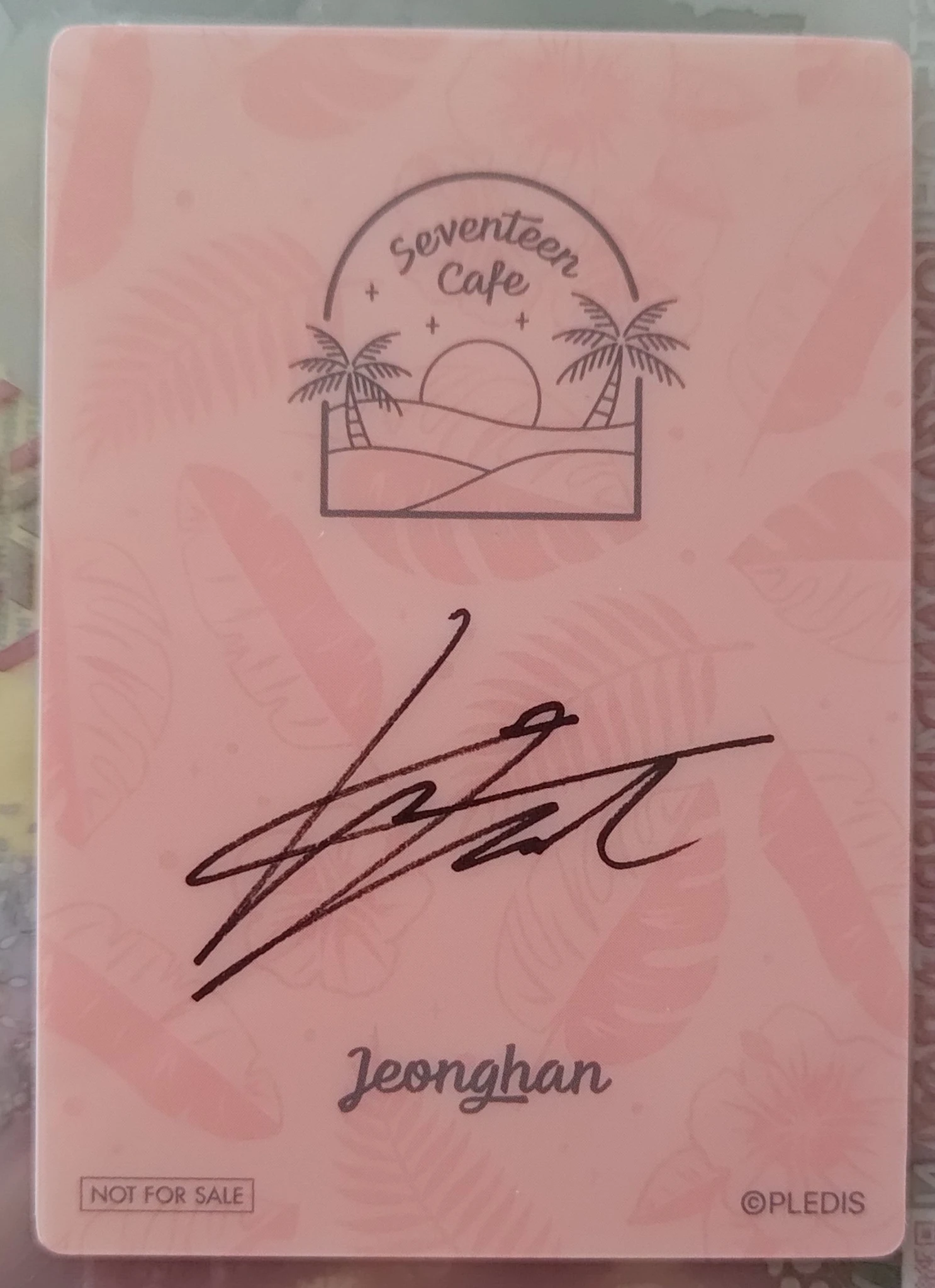 SEVENTEEN Jeonghan SEVENTEEN - Jeonghan - SEVENTEEN CAFE IN JAPAN [SUNSET RESORT] Event advance reservation benefit jpfc (japan fanclub) listing photo 2