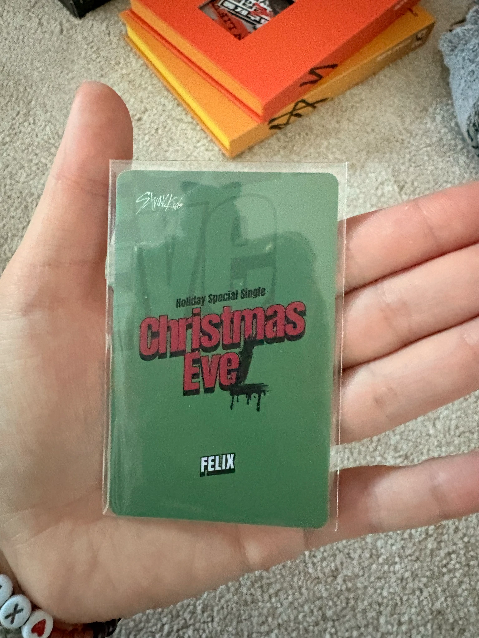 Stray Kids Felix Stray Kids - Felix - Christmas EveL Album soundwave lucky draw pvc card listing photo 2