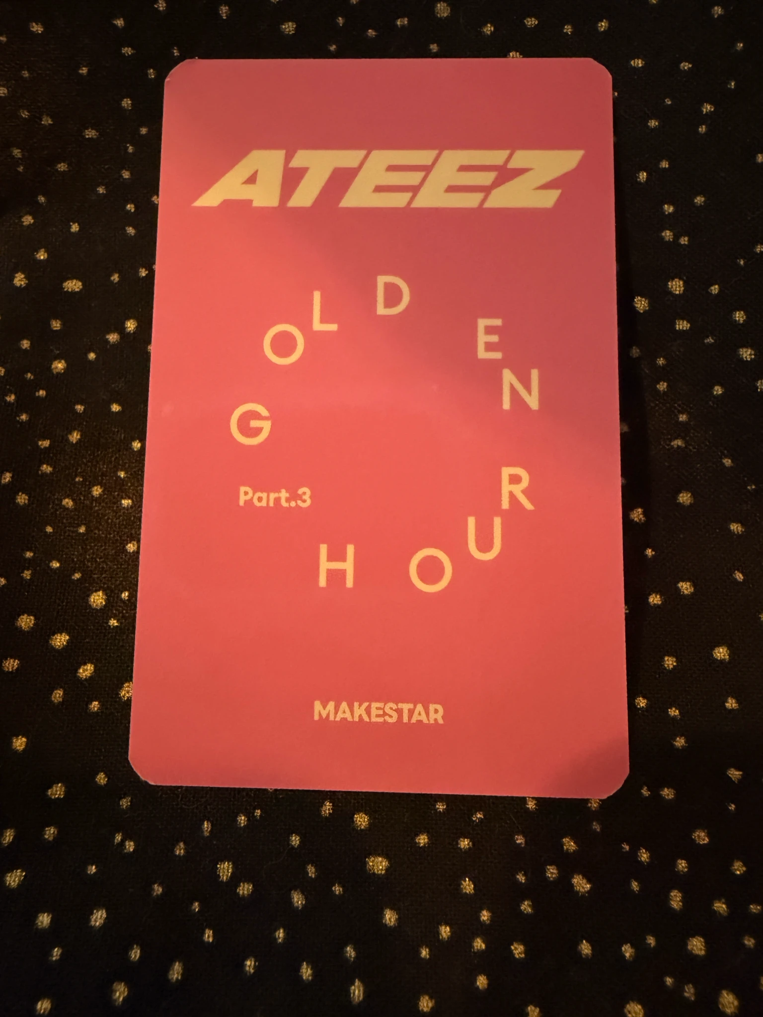 ATEEZ Yeosang ATEEZ - Yeosang - Golden Hour : Part.3 Album pob (pre-order benefit) lucky draw listing photo 2