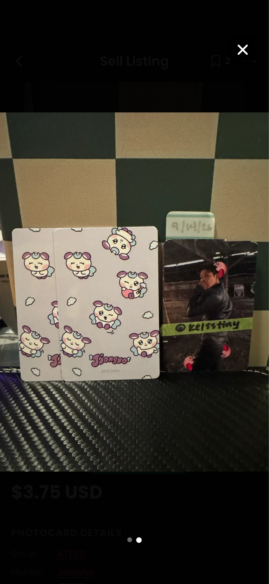 ATEEZ Jongho ATEEZ - Jongho - MIGHTEEZ Other trading card asia exclusive listing photo 2