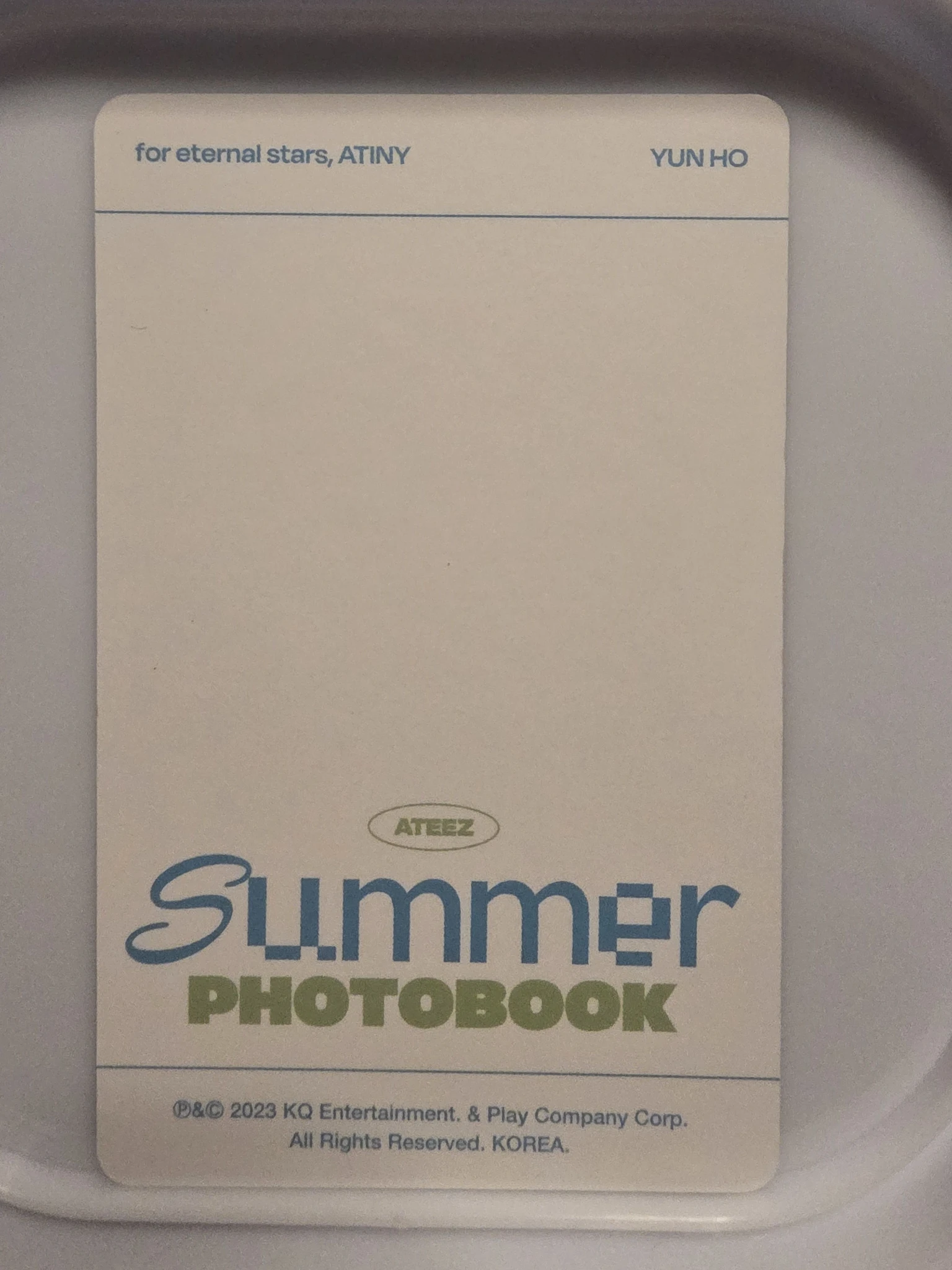 ATEEZ Yunho ATEEZ - Yunho - 2023 SUMMER PHOTOBOOK Other photocard set listing photo 2
