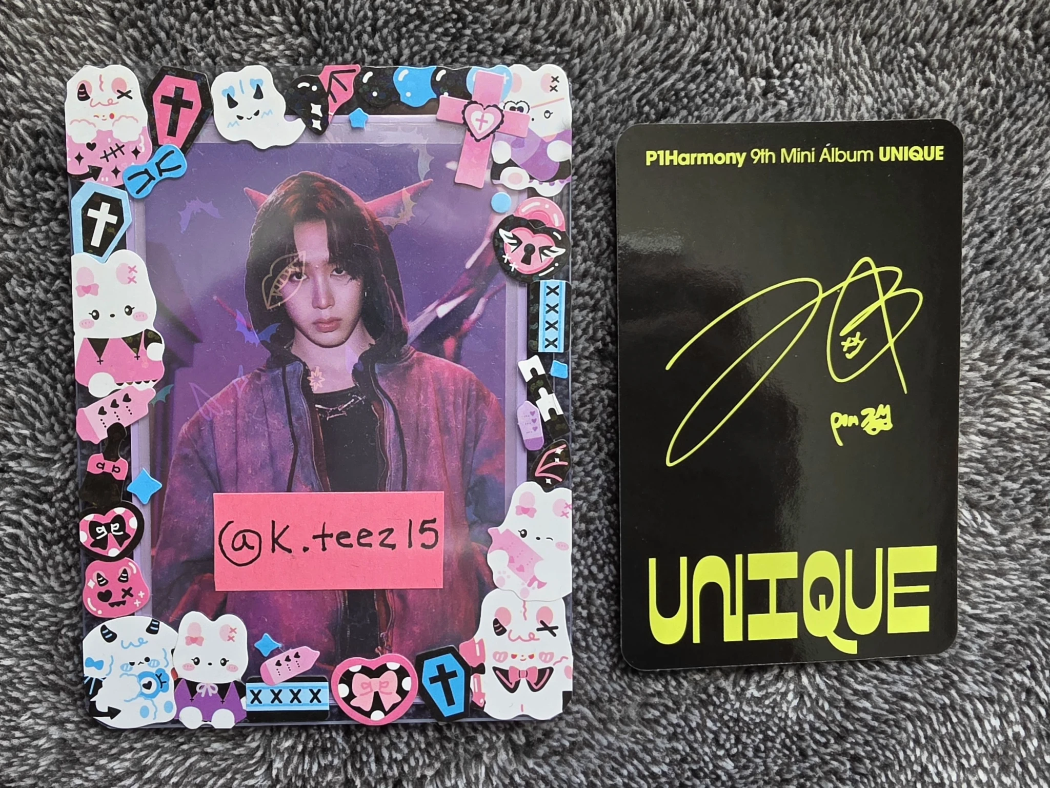 P1Harmony Jongseob P1Harmony - Jongseob - UNIQUE Album album photocard album inclusion fansign listing photo 2
