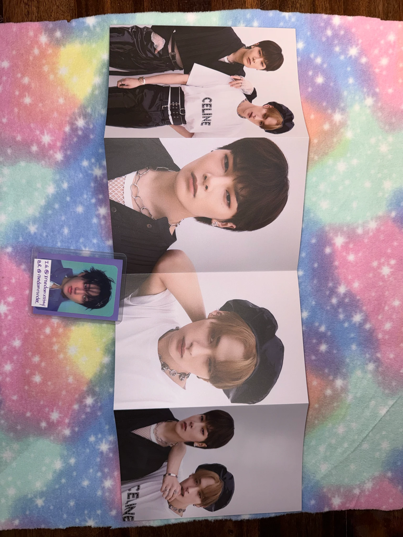 Stray Kids Stray Kids - Lee Know & I.N - NoEasy Album album inclusion folded poster listing photo 2