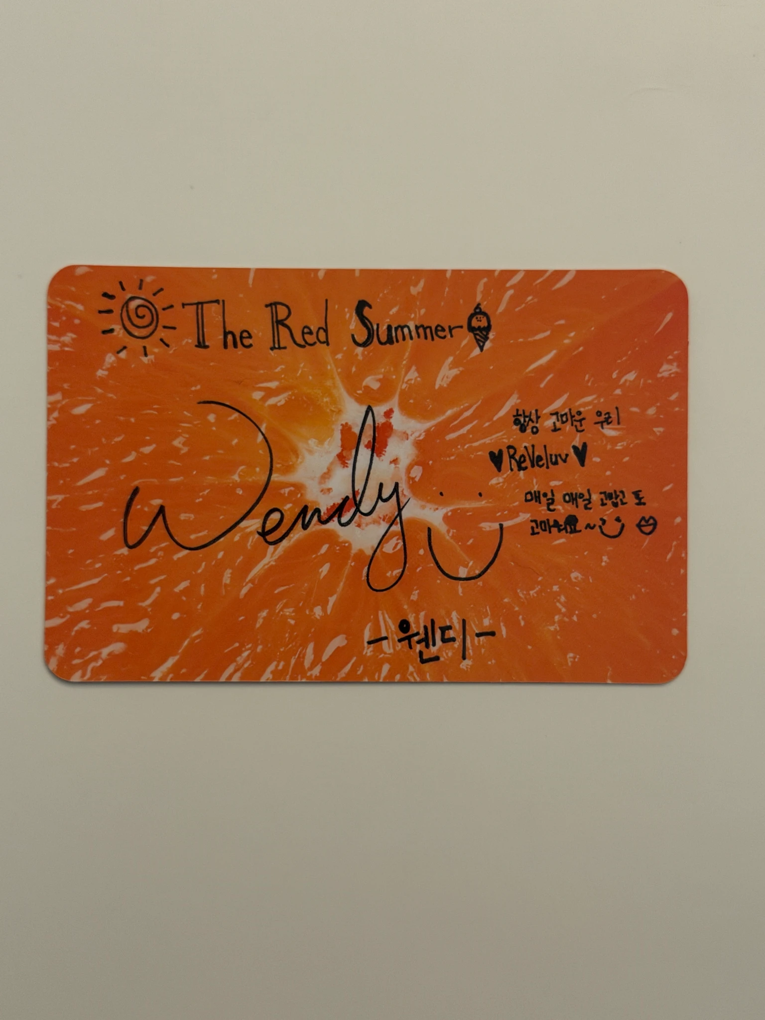 Red Velvet Wendy Red Velvet - Wendy - The Red Summer ver A listing photo 2