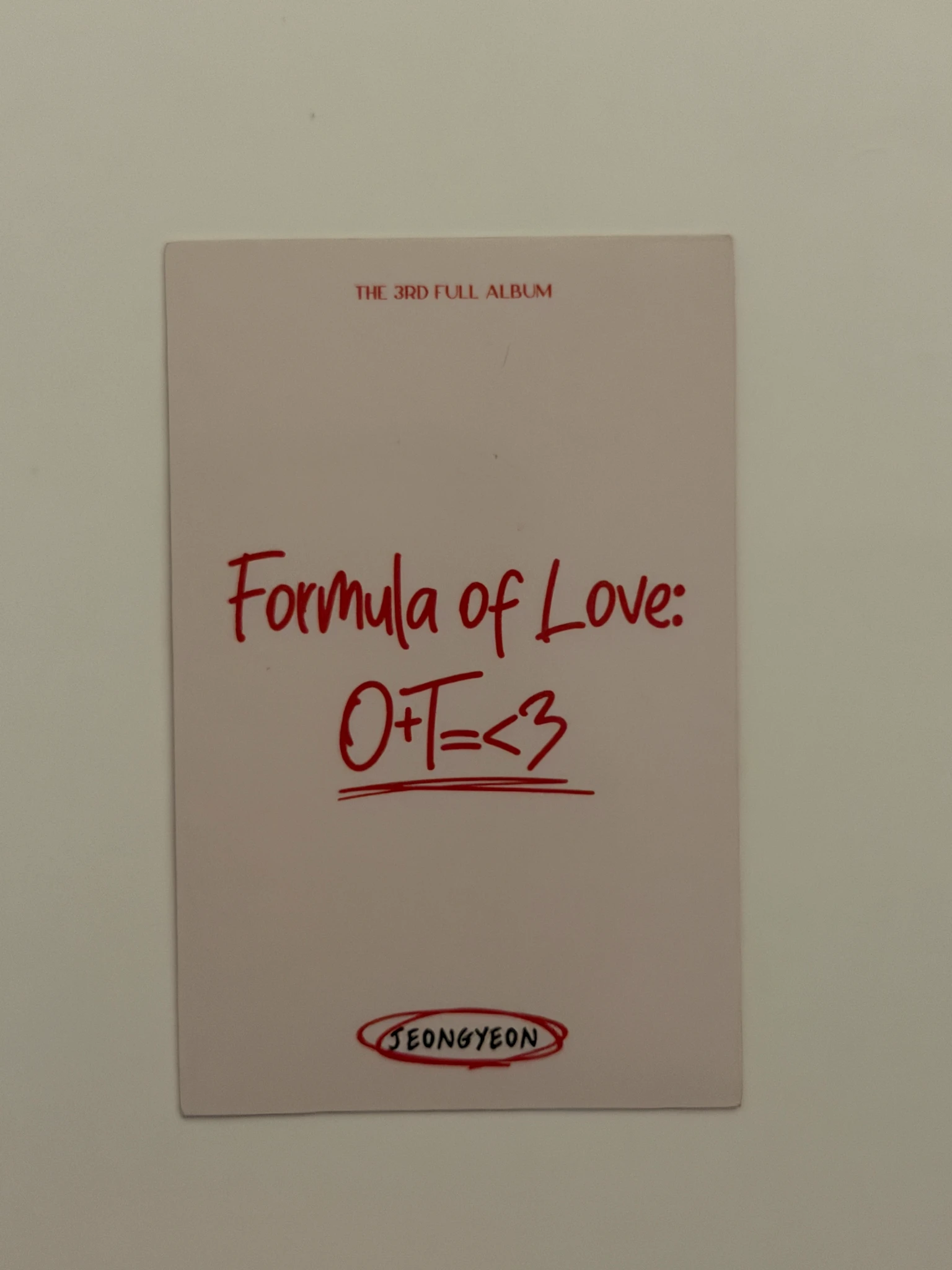 TWICE Jeongyeon TWICE-Jeongyeon-Album-Formula of Love: O+T=<3 listing photo 2