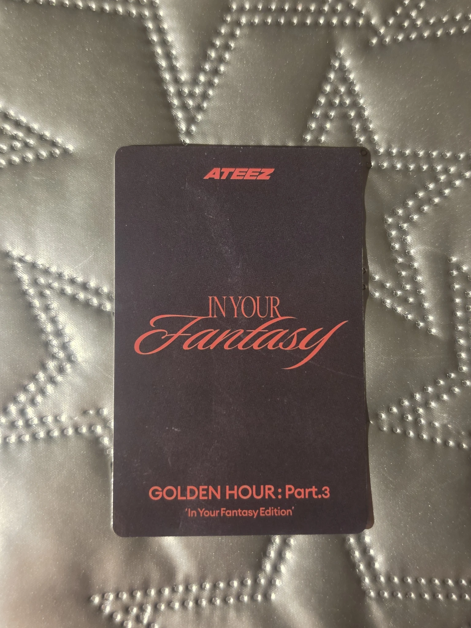 ATEEZ Wooyoung ATEEZ - Wooyoung - Golden Hour : Part.3 'In Your Fantasy Edition' Album album photocard limited version image card target exclusive walmart exclusive soundwave pob (pre-order benefit) makestar lucky draw listing photo 2