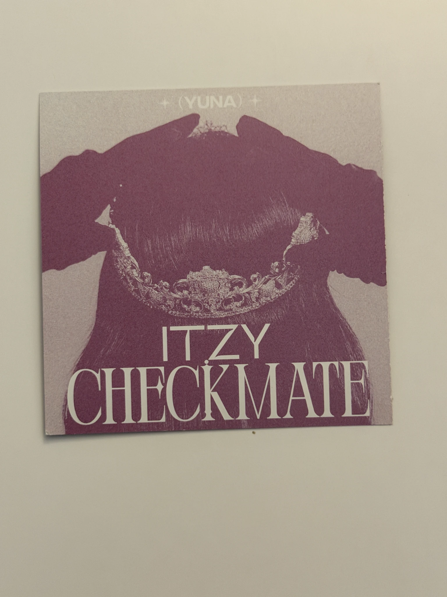 ITZY Yuna ITZY - Yuna - CHECKMATE Album special card holographic (hologram) square photo album inclusion pob (pre-order benefit) listing photo 2