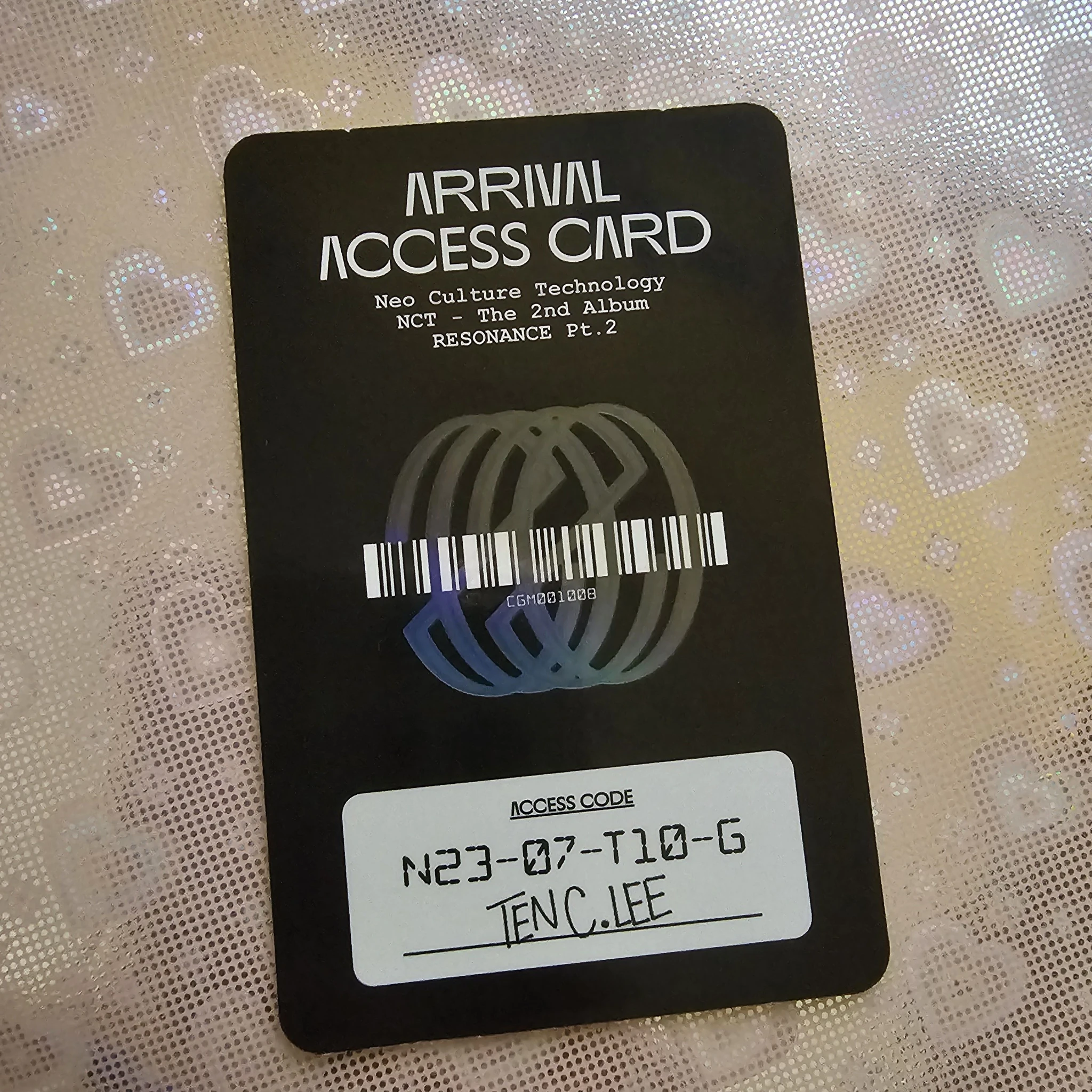 NCT Ten NCT - Ten - NCT 2020 Resonance Pt.2 Album arrival version id card album photocard holographic (hologram) listing photo 2