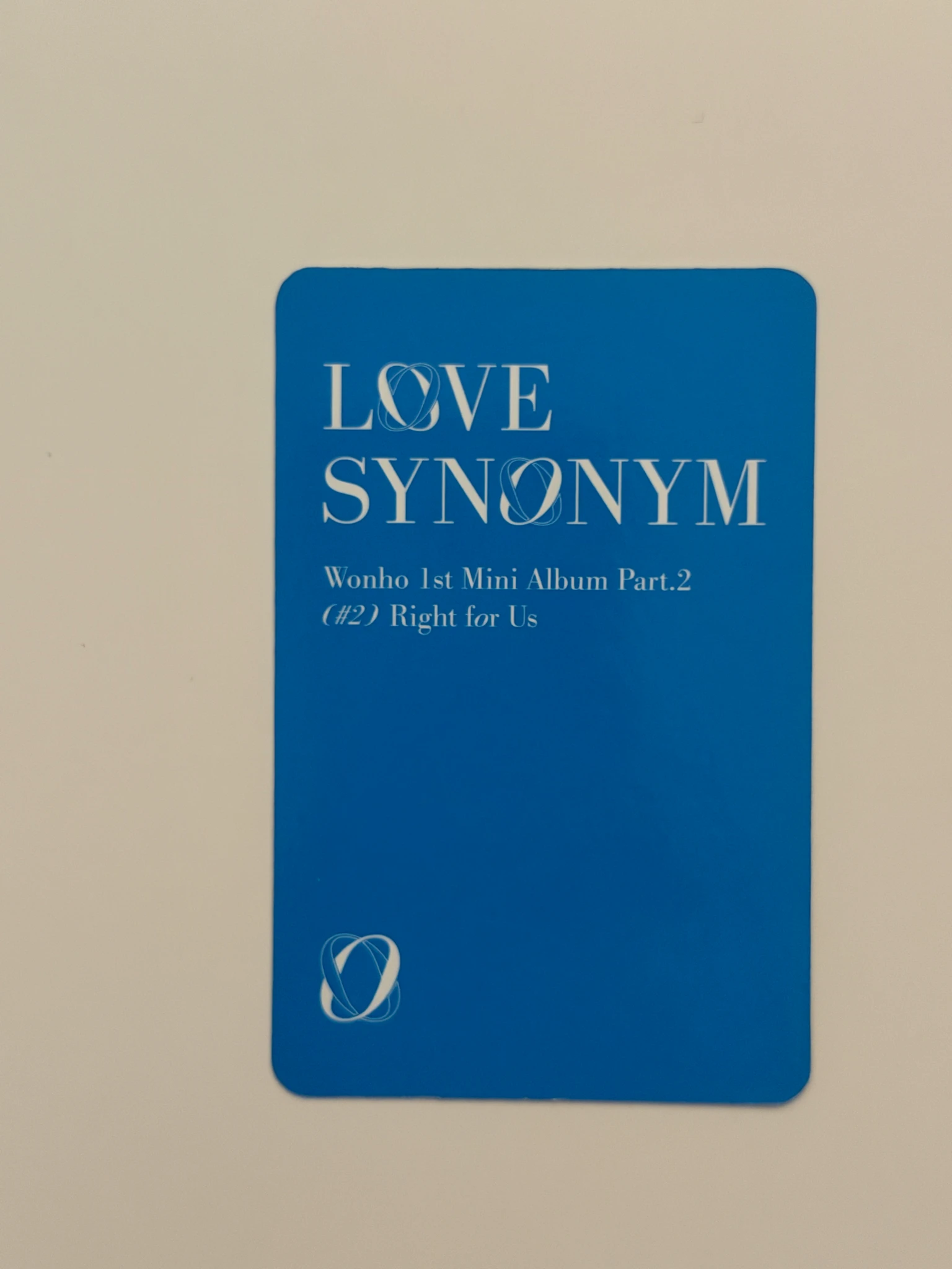 Wonho Wonho Wonho - Wonho - Love Synonym #2: Right For Us Album album photocard version 2 listing photo 2
