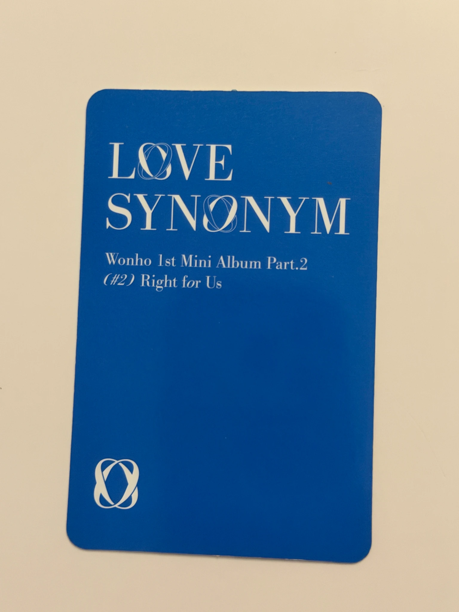 Wonho Wonho Wonho - Wonho - Love Synonym #2: Right For Us Album album photocard version 3 listing photo 2