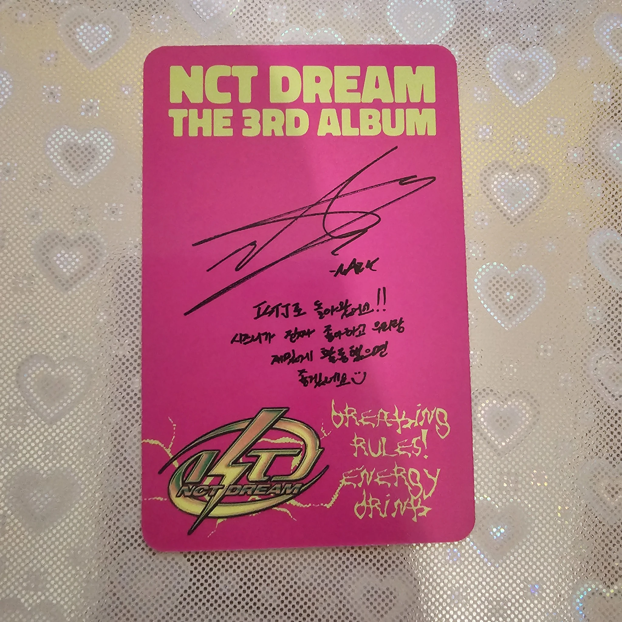 NCT DREAM Mark NCT DREAM - Mark - ISTJ Album poster version album photocard listing photo 2