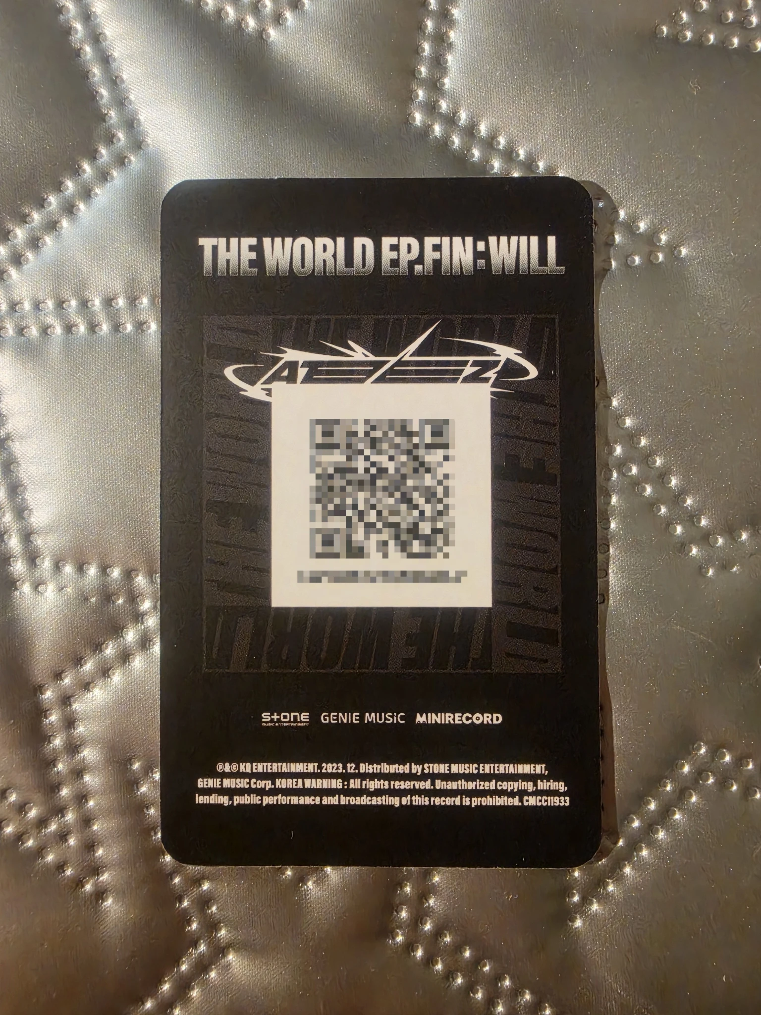 ATEEZ San ATEEZ - San - THE WORLD EP.FIN: WILL Album album photocard platform version qr card listing photo 2