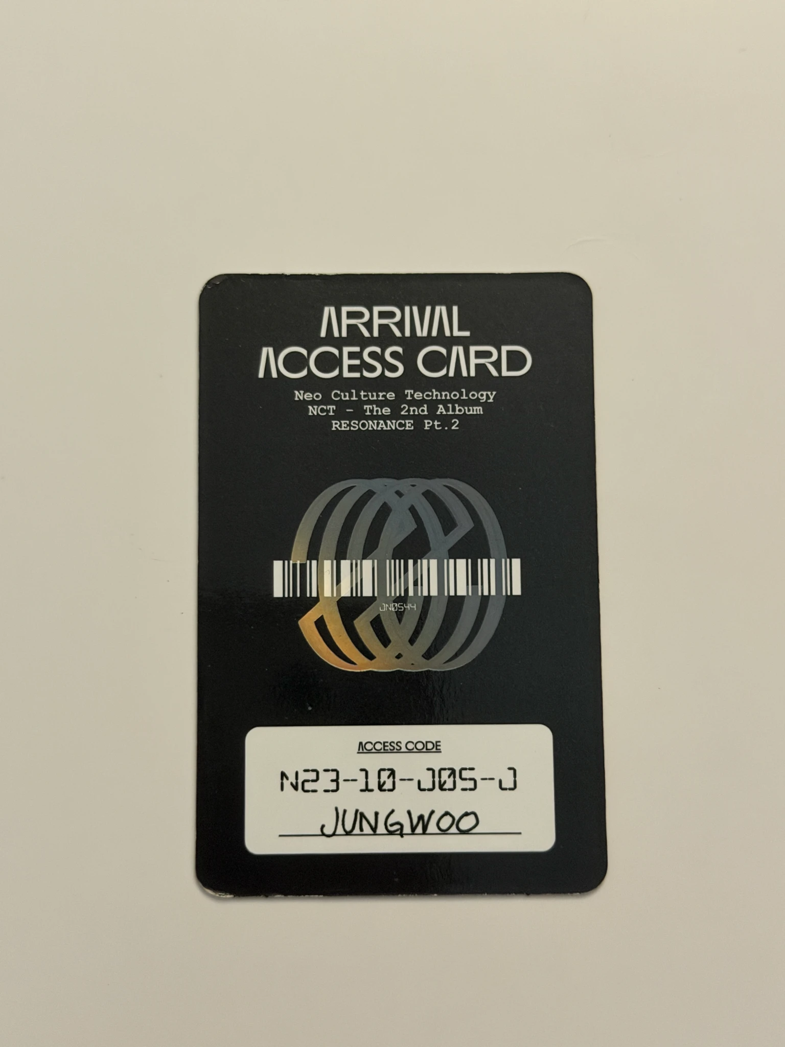 NCT Jungwoo NCT - Jungwoo - NCT 2020 Resonance Pt.2 Album arrival version id card album photocard holographic (hologram) listing photo 2