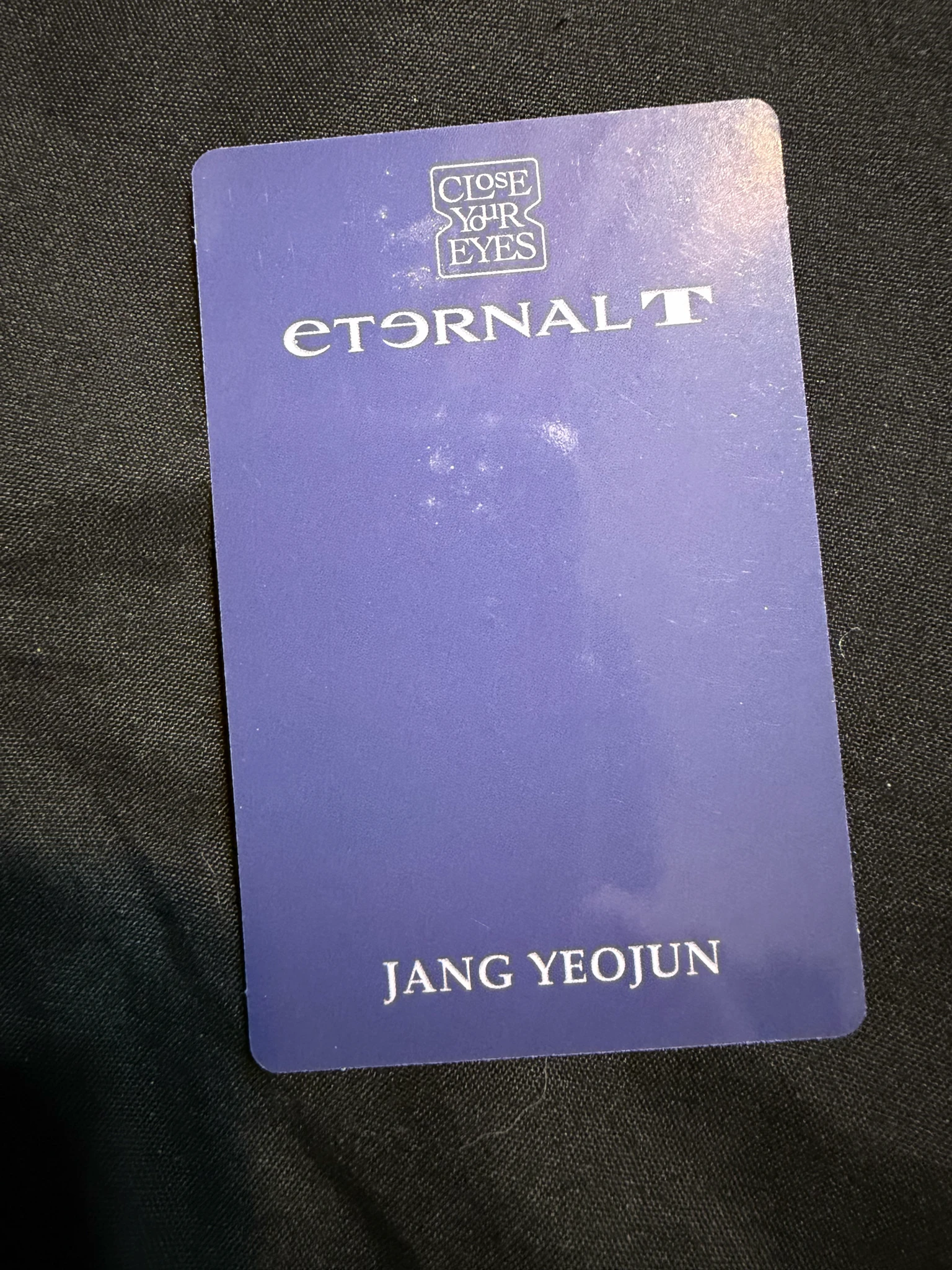 CLOSE YOUR EYES Jang Yeojun CLOSE YOUR EYES - Jang Yeojun - ETERNALT Album album photocard jewel version digipack version listing photo 2