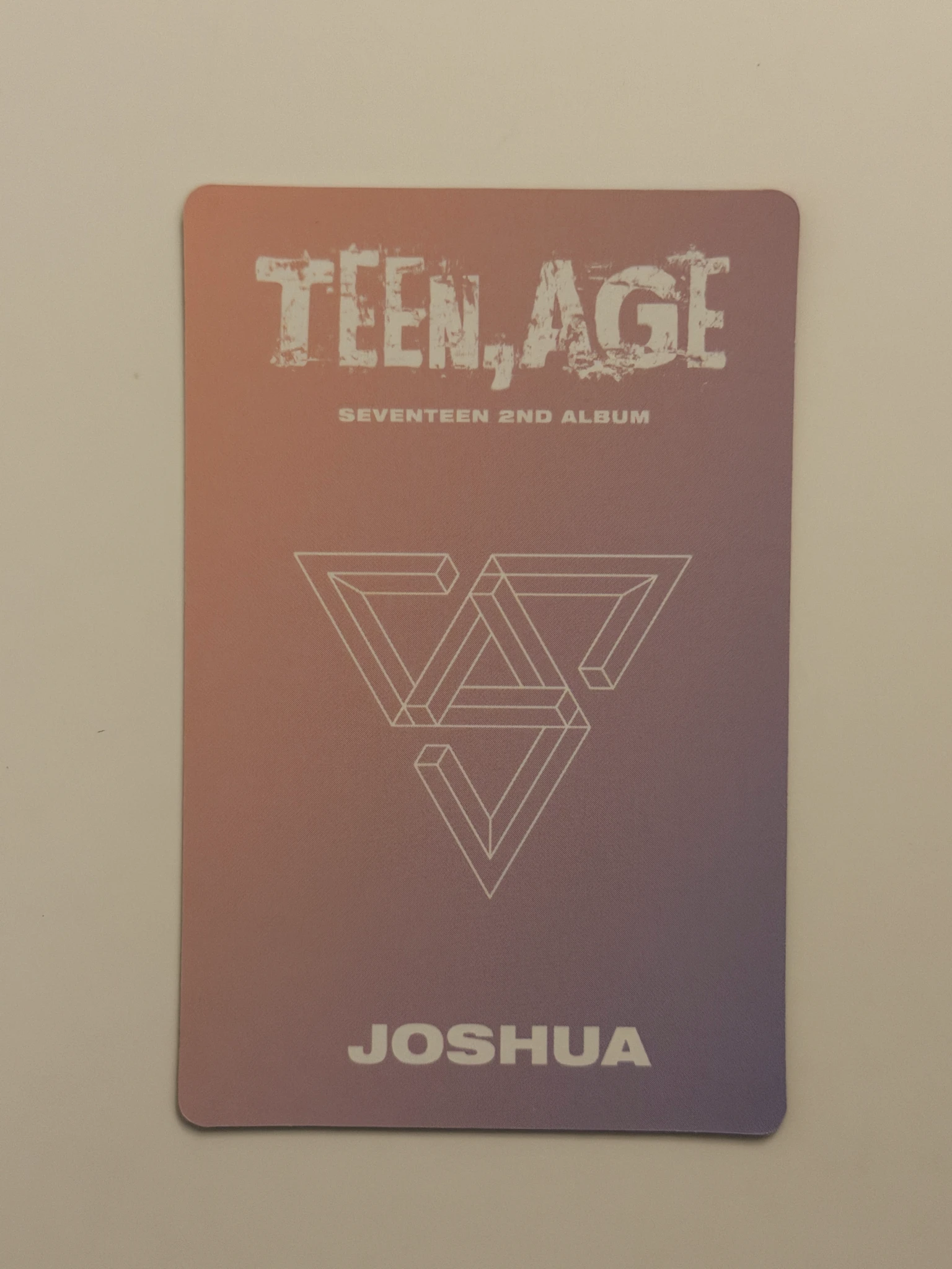 SEVENTEEN Joshua SEVENTEEN - Joshua - TEEN,AGE  Album album photocard listing photo 2