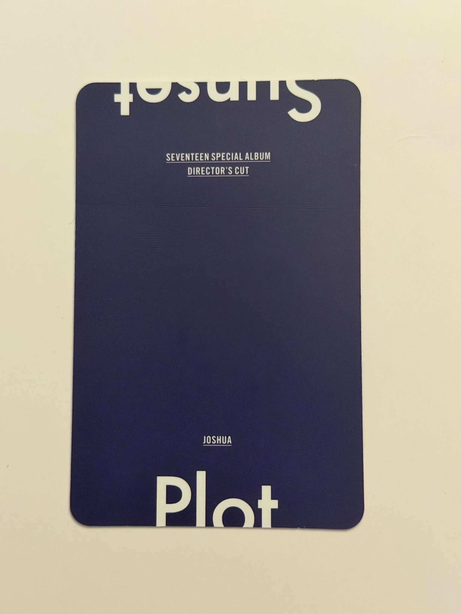 SEVENTEEN Joshua SEVENTEEN - Joshua - DIRECTOR'S CUT Album album photocard listing photo 2