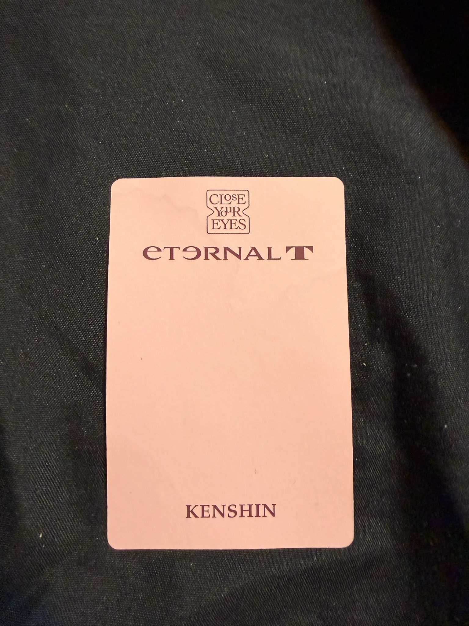 CLOSE YOUR EYES Kenshin CLOSE YOUR EYES - Kenshin - ETERNALT Album jewel case version listing photo 2