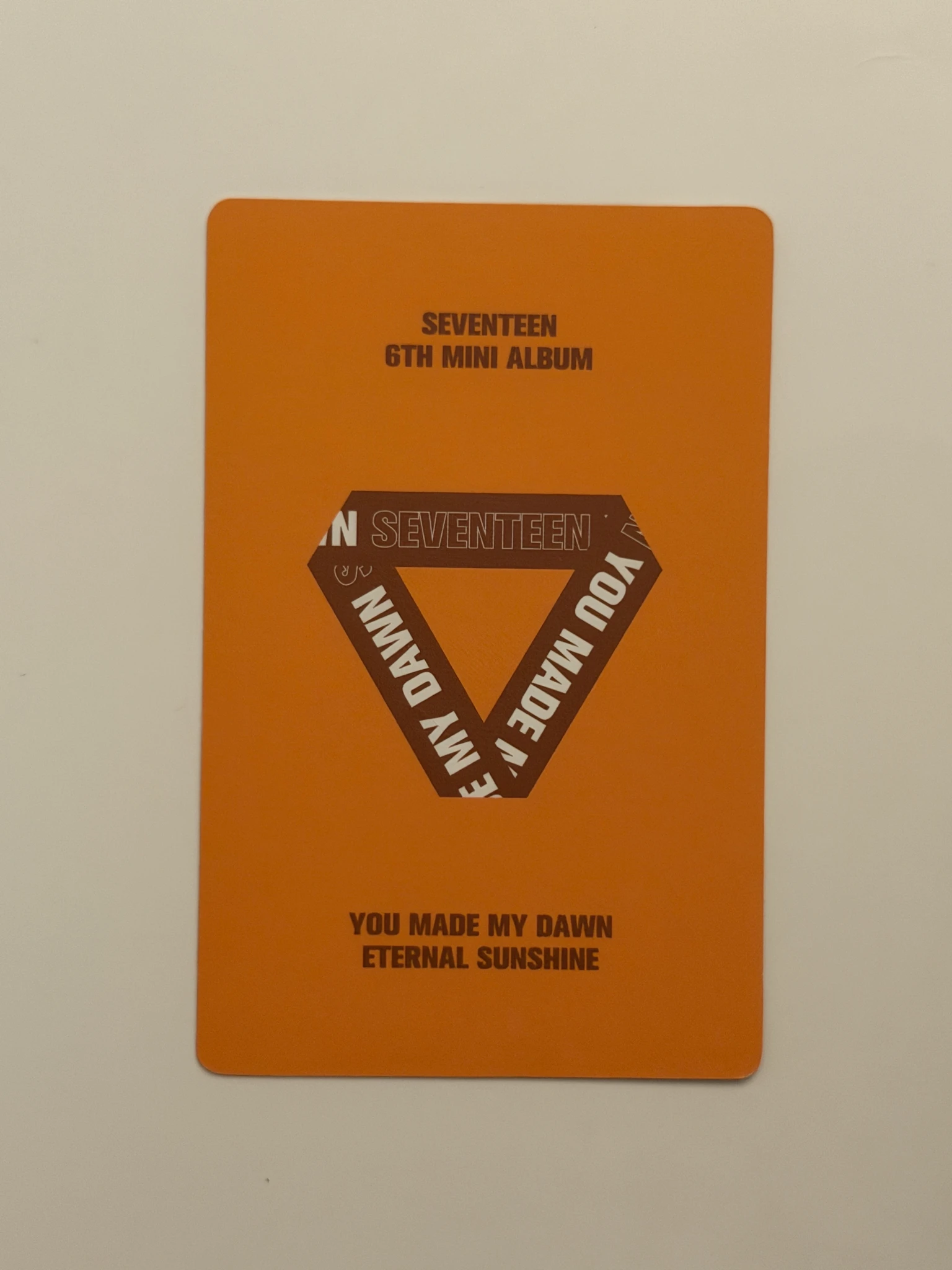 SEVENTEEN DK SEVENTEEN - DK - You Made My Dawn Album album photocard Eternal Sunshine version logo version listing photo 2