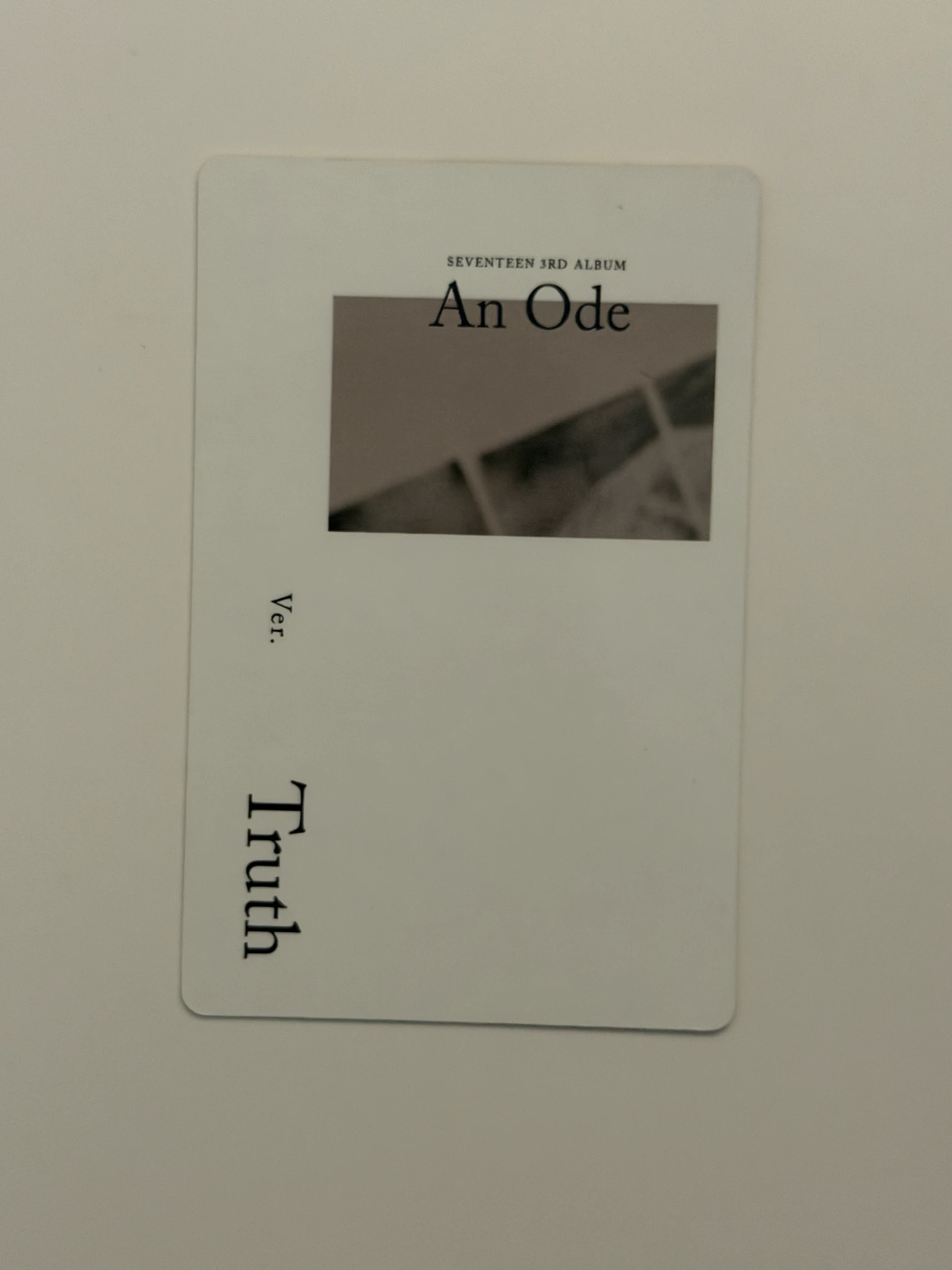 SEVENTEEN Wonwoo SEVENTEEN - Wonwoo - An Ode Album truth version white back listing photo 2