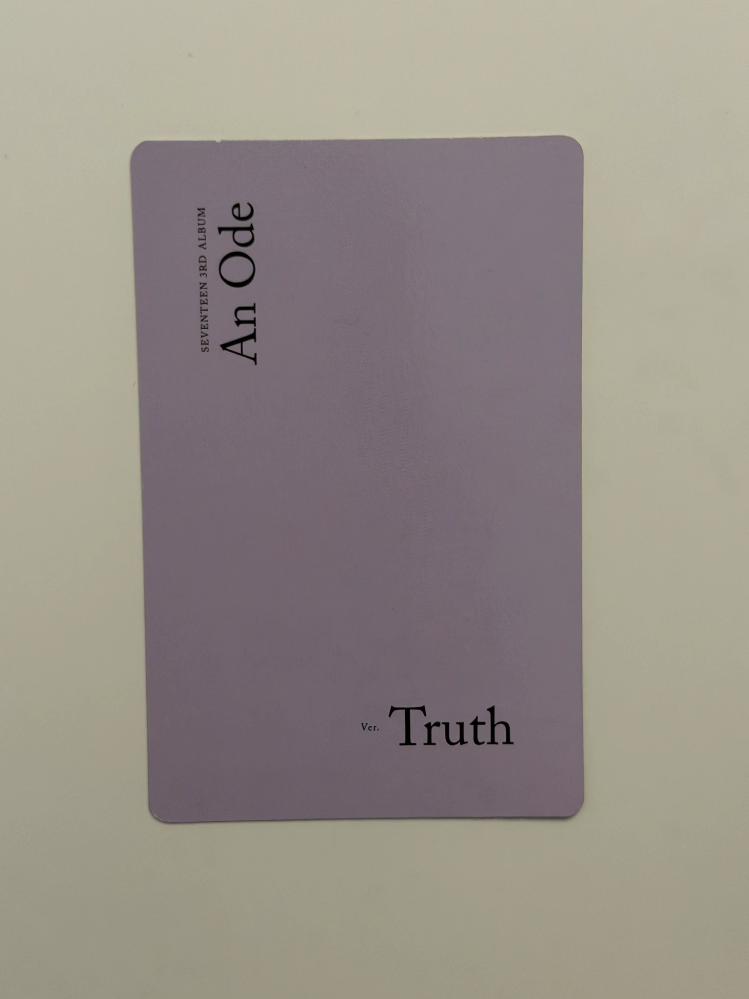 SEVENTEEN Woozi SEVENTEEN - Woozi - An Ode Album album photocard truth version listing photo 2