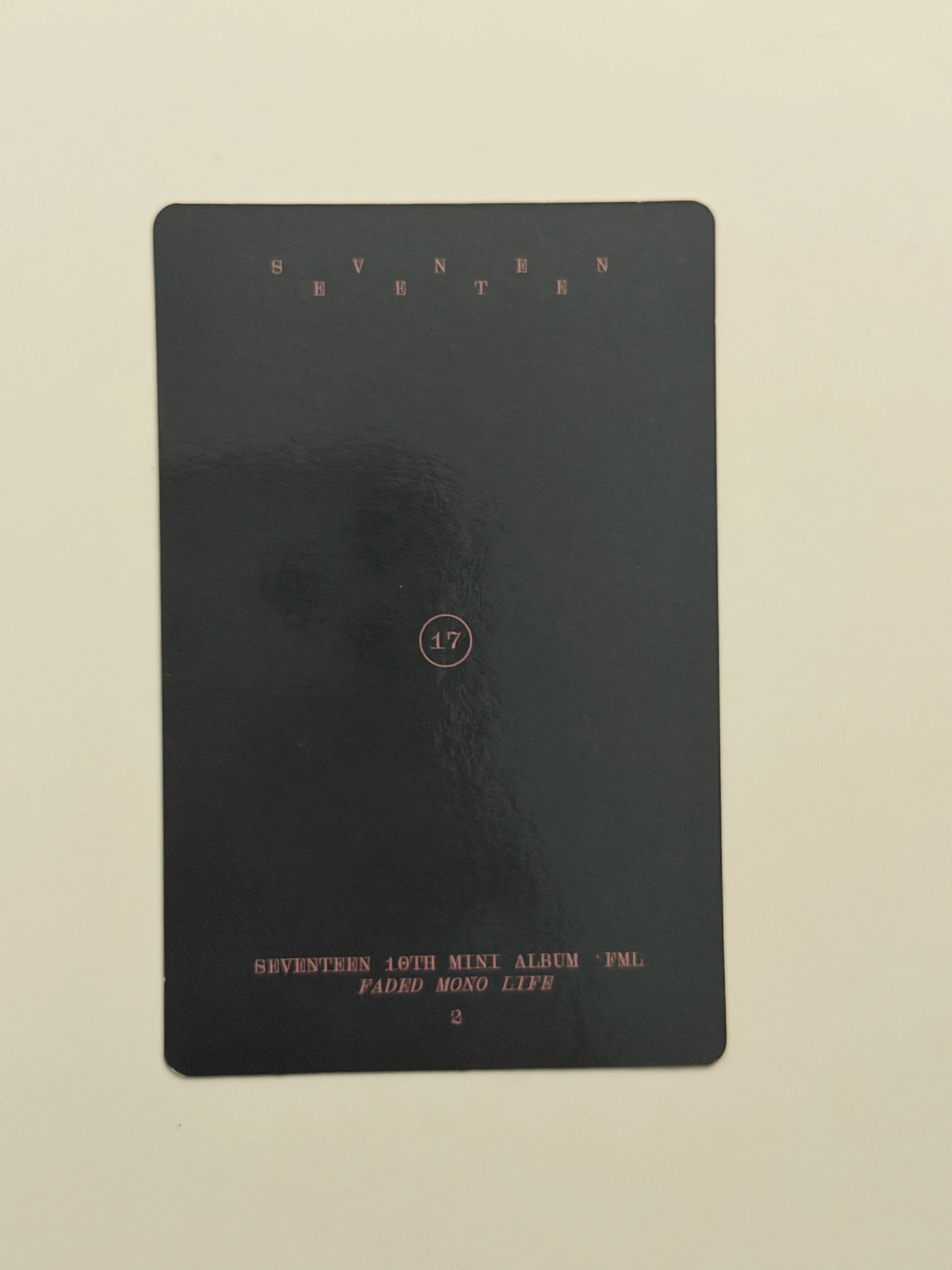 SEVENTEEN Woozi SEVENTEEN - Woozi - FML Album album photocard faded mono life listing photo 2
