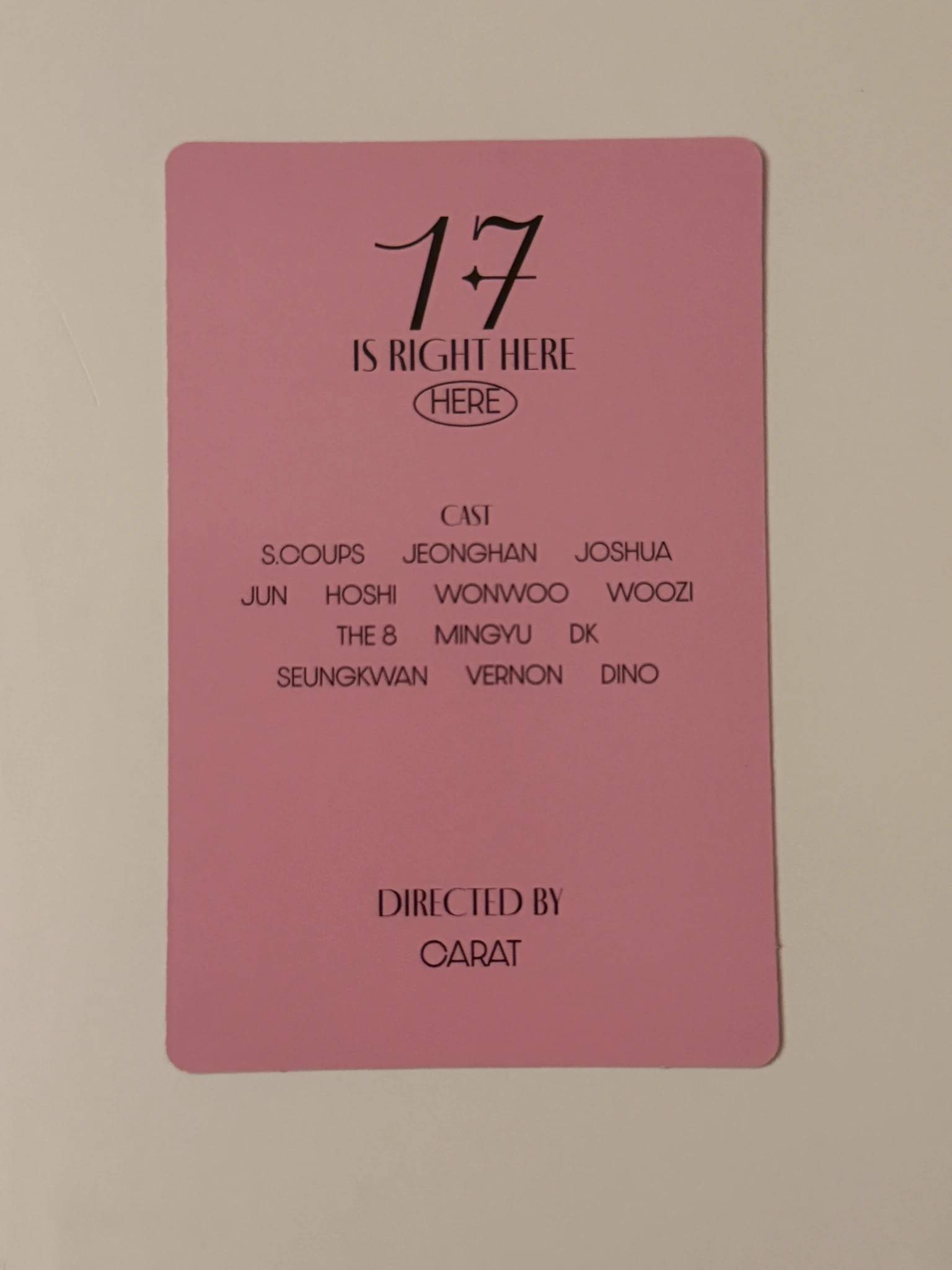 SEVENTEEN Vernon SEVENTEEN - Vernon - 17 IS RIGHT HERE Album listing photo 2