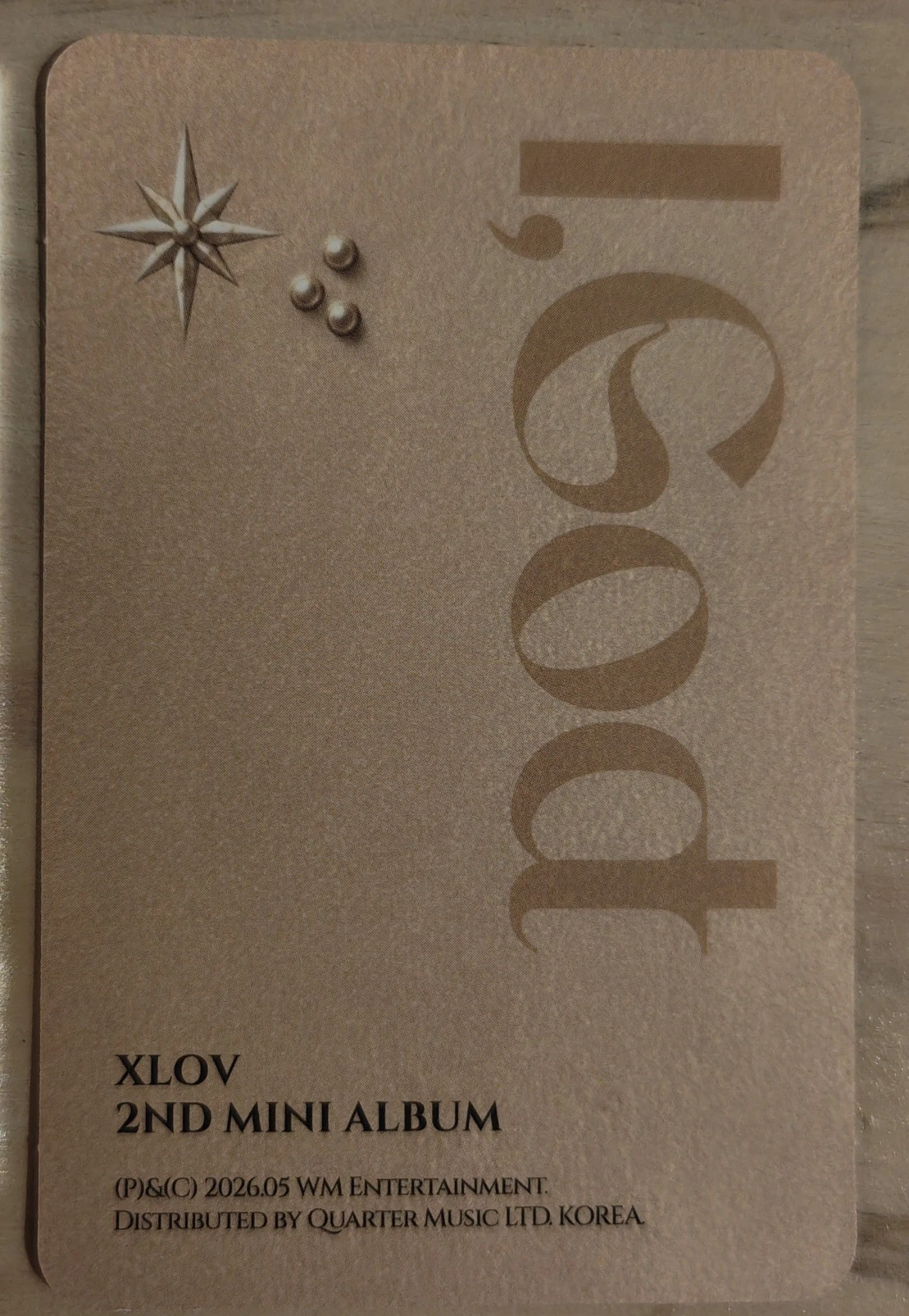 XLOV Wumuti XLOV - Wumuti - I, God Album album photocard G version listing photo 2