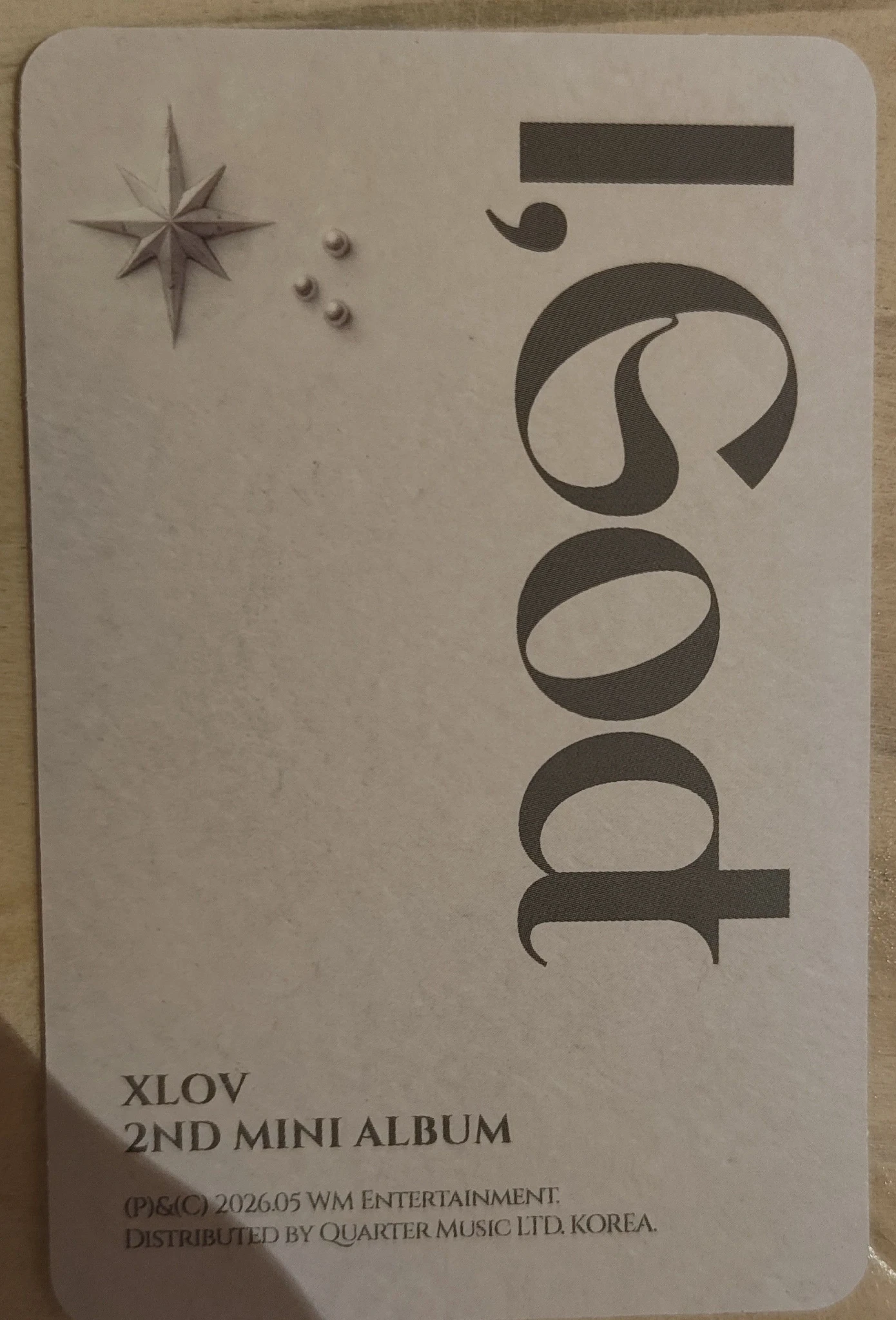 XLOV Haru XLOV - Haru - I, God Album album photocard O version listing photo 2