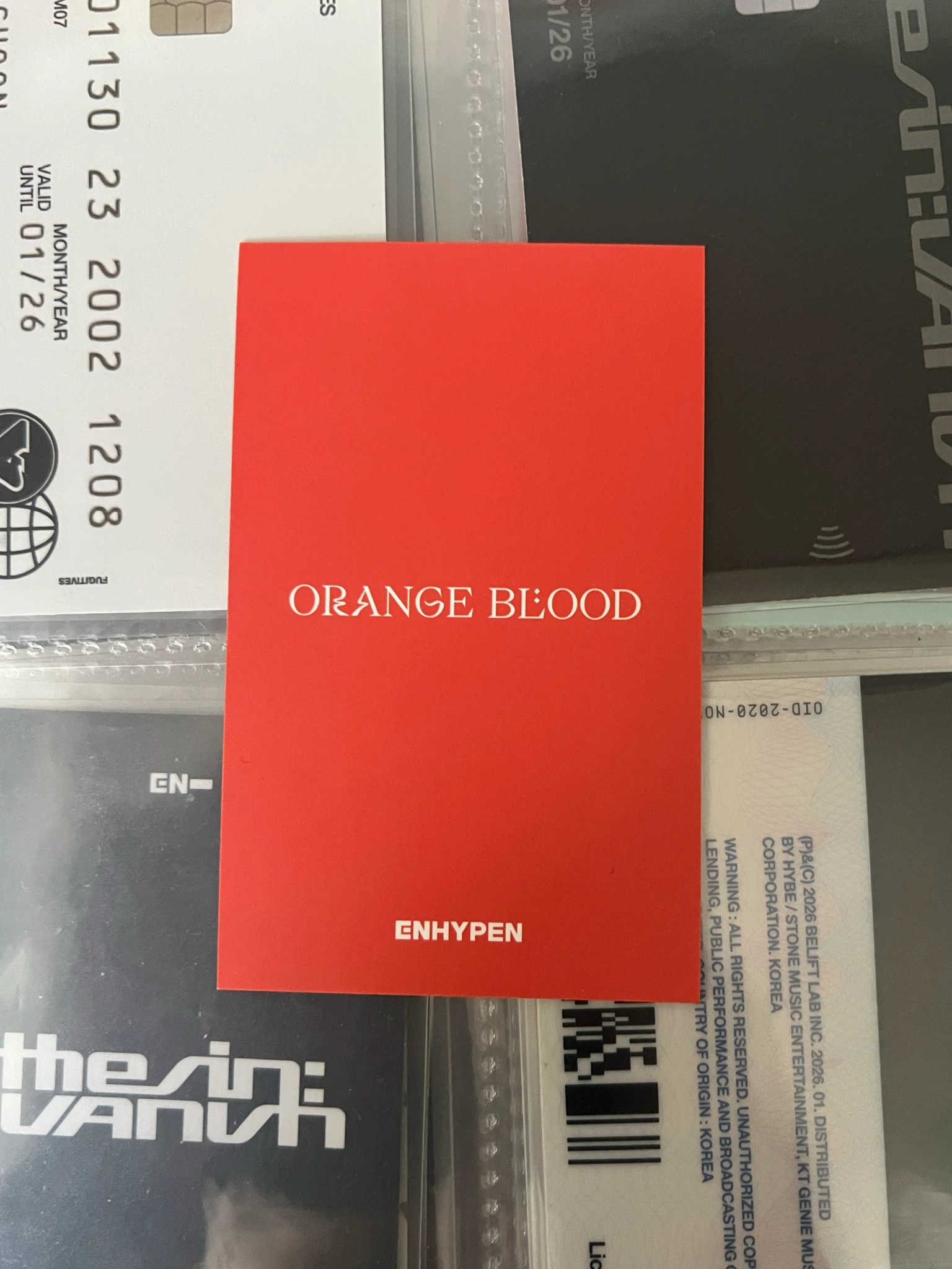 ENHYPEN Sunghoon ENHYPEN - Sunghoon - ORANGE BLOOD Album weverse shop japan lucky draw listing photo 2