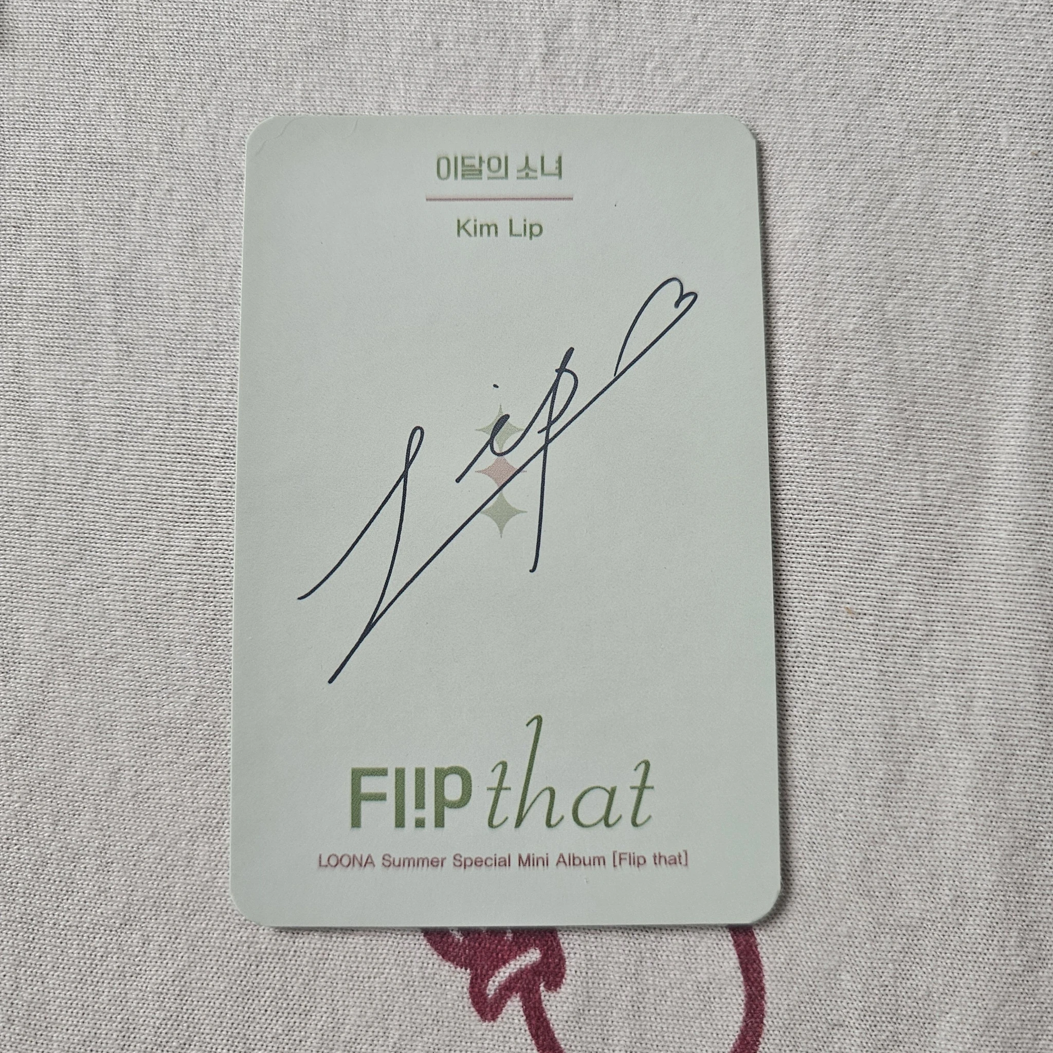 LOONA Kim Lip LOONA - Kim Lip - Flip That Album everline merch photocard collect book B version listing photo 2