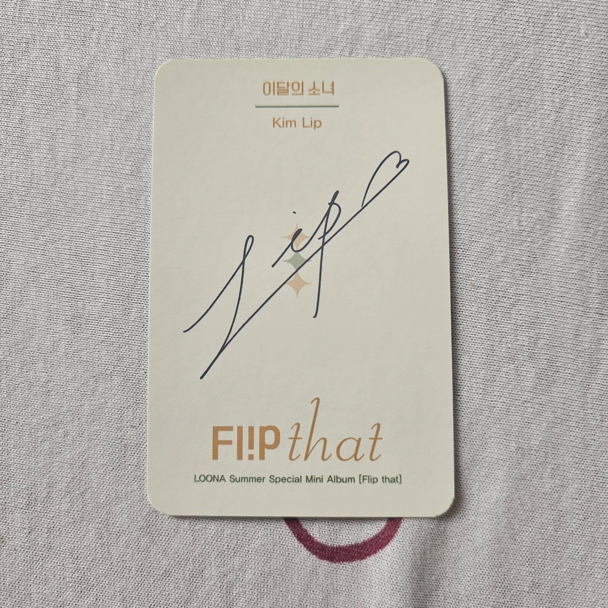 LOONA Kim Lip LOONA - Kim Lip - Flip That Album everline collect book merch photocard A version listing photo 2
