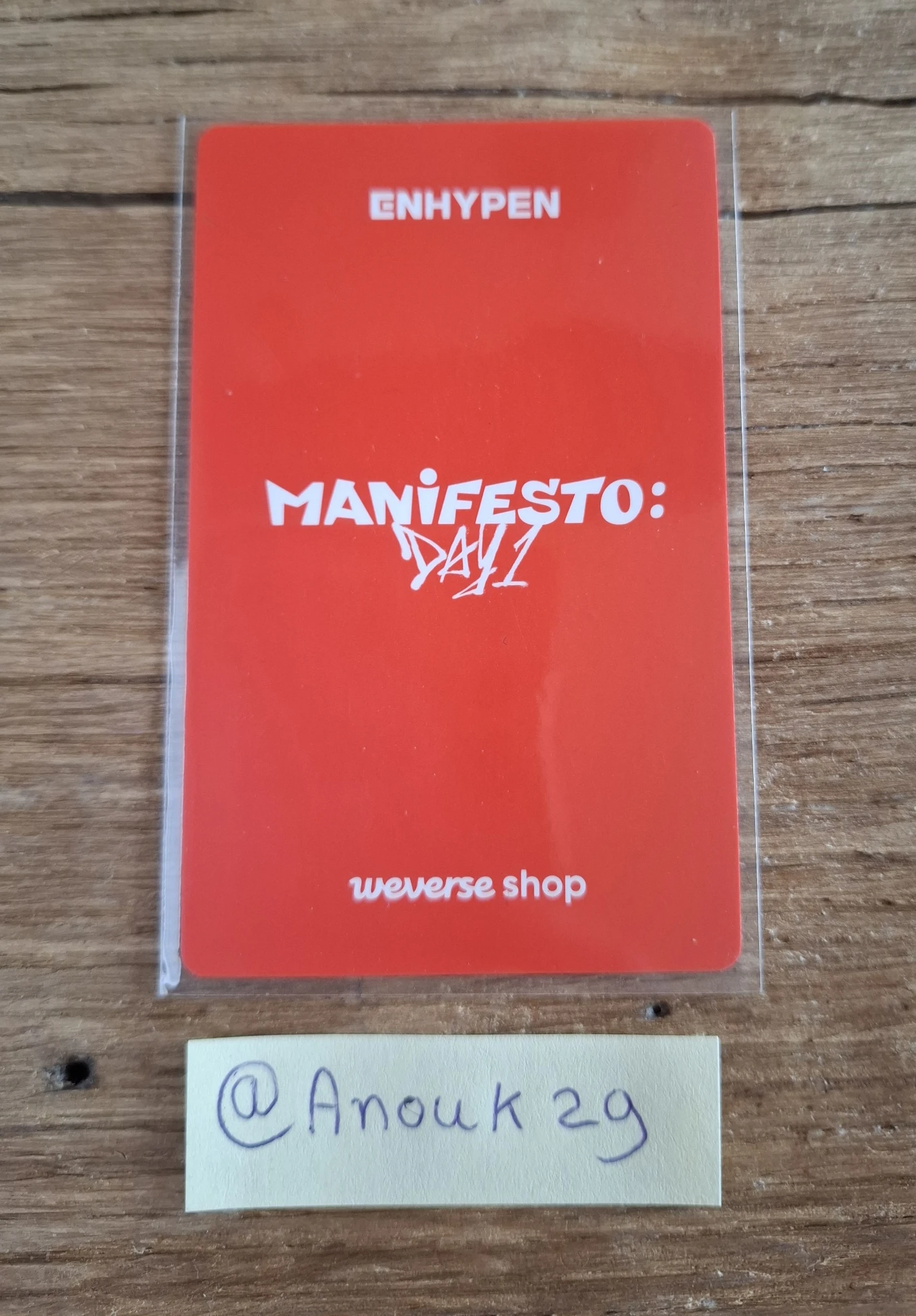 ENHYPEN Jay ENHYPEN - Jay - MANIFESTO: DAY 1 Album weverse global pre-order benefit (pob) listing photo 2