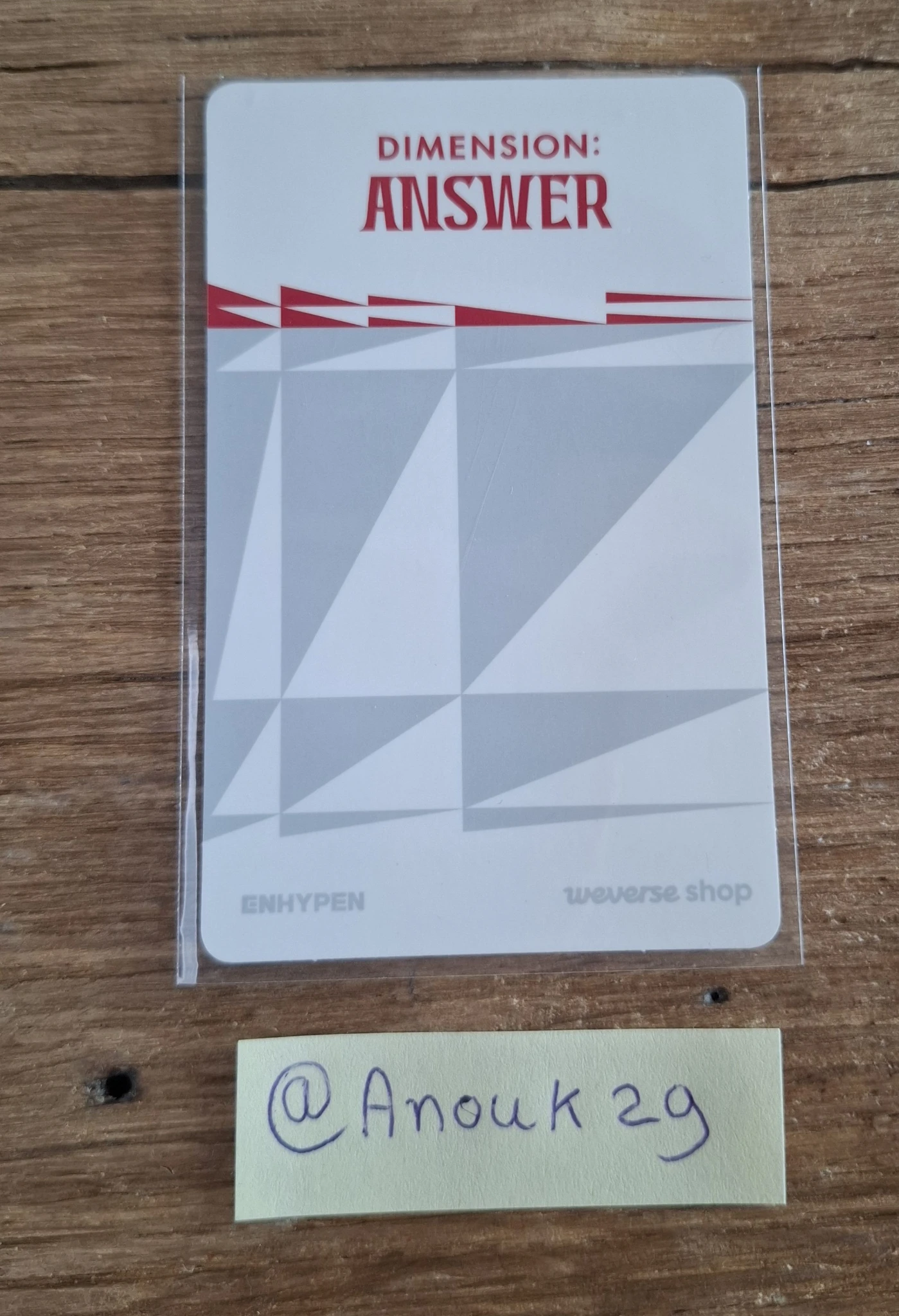 ENHYPEN Jay ENHYPEN - DIMENSION : ANSWER Album pre-order benefit (pob) weverse global listing photo 2
