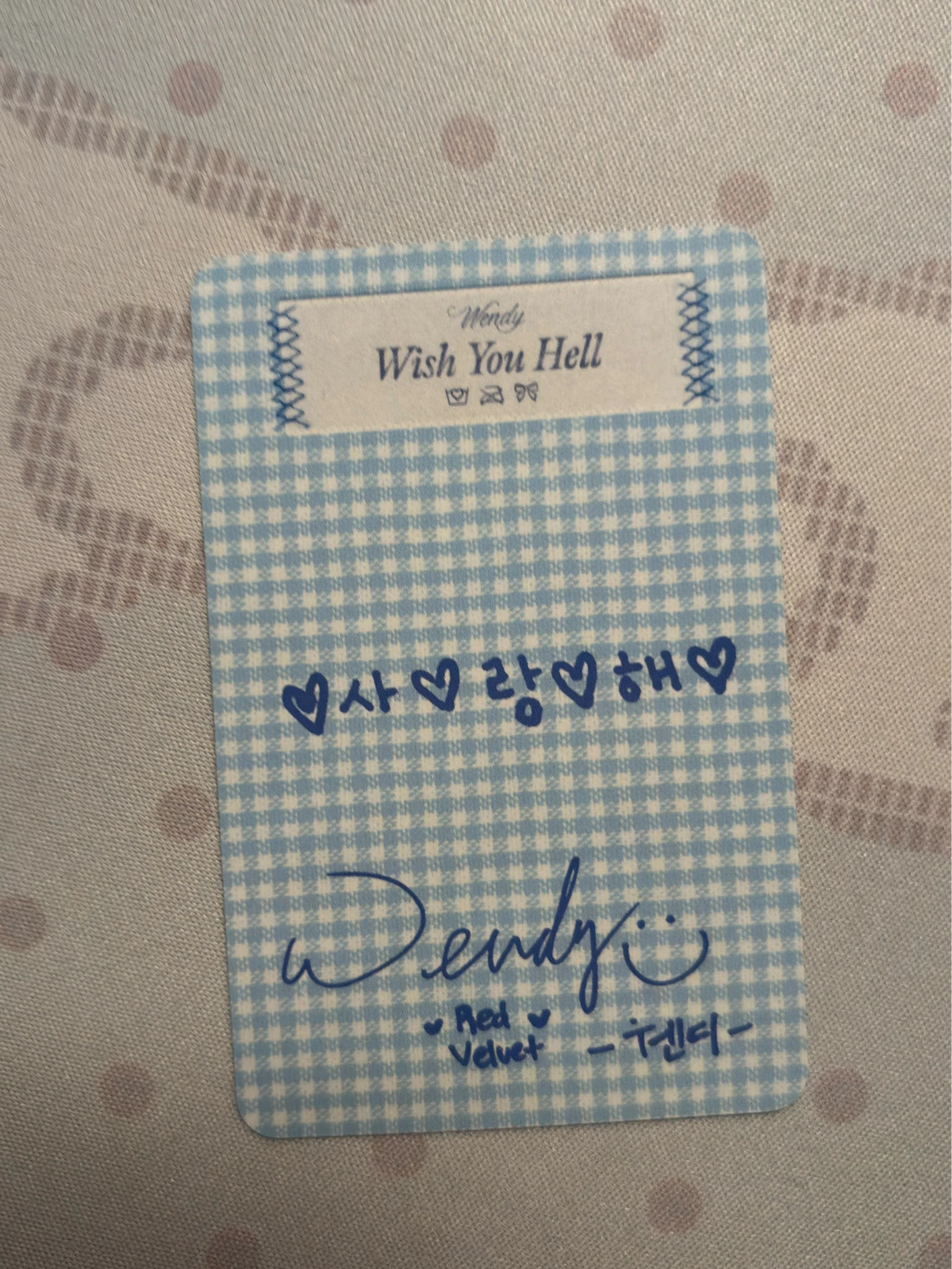 Red Velvet Wendy Red Velvet - Wendy - Wish You Hell Album album photocard photobook version solo album listing photo 2